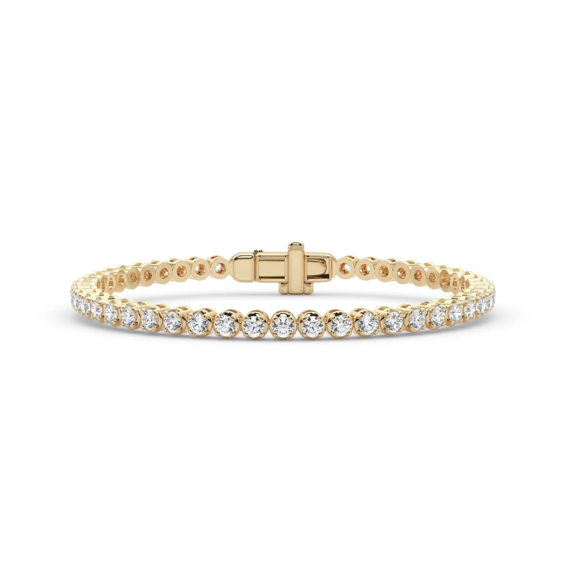 5 CT. Tw. Lab Grown Diamond Tennis Bracelet 14K Yellow Gold Size 2.00mm