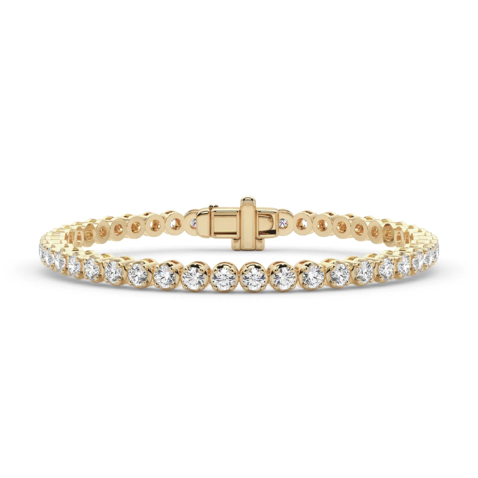6 CT. Tw. Lab Grown Diamond Tennis Bracelet 14K Yellow Gold Size 2.00mm
