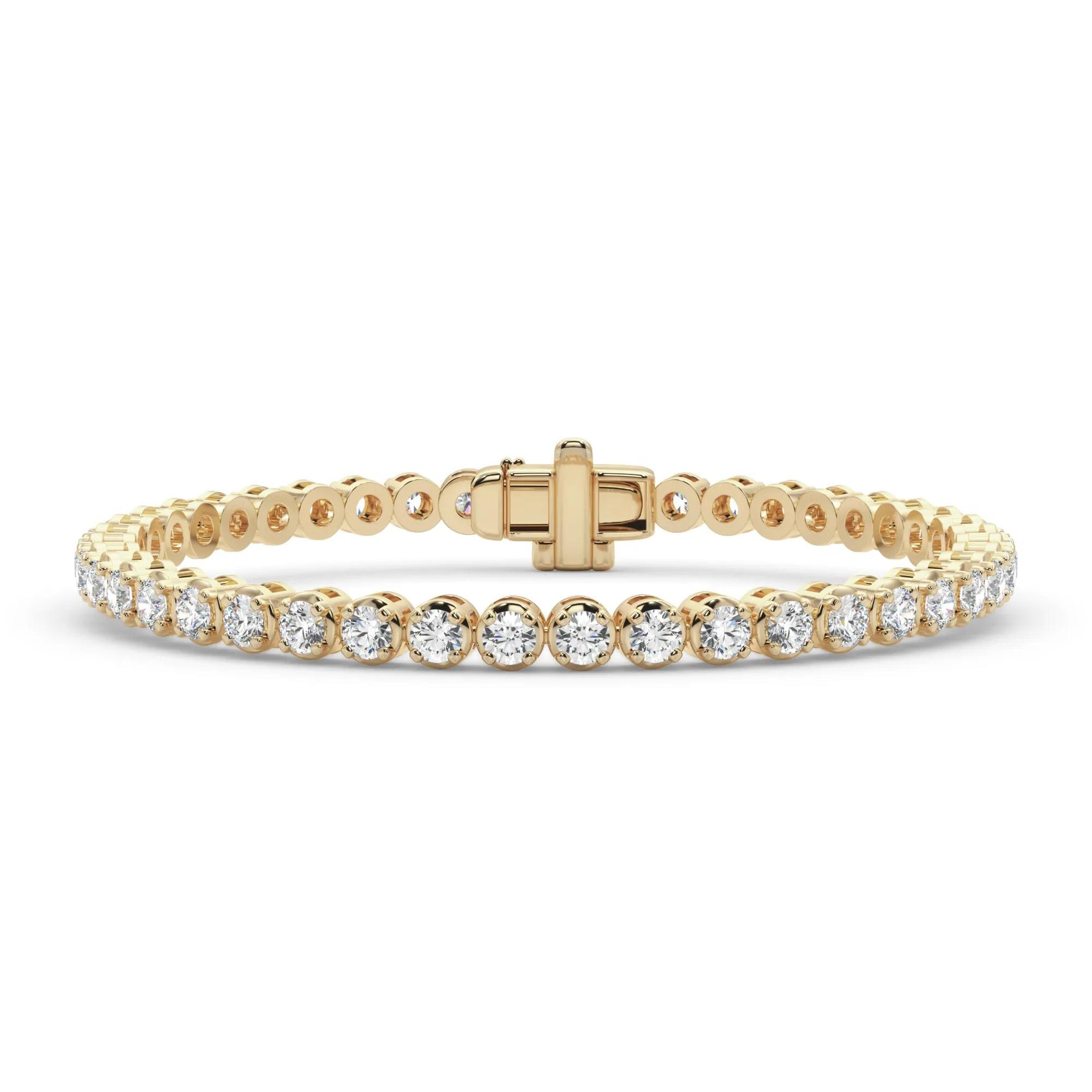 5 3/4 CT. Tw. Lab Grown Diamond Tennis Bracelet 14K Yellow Gold Size 2.00mm