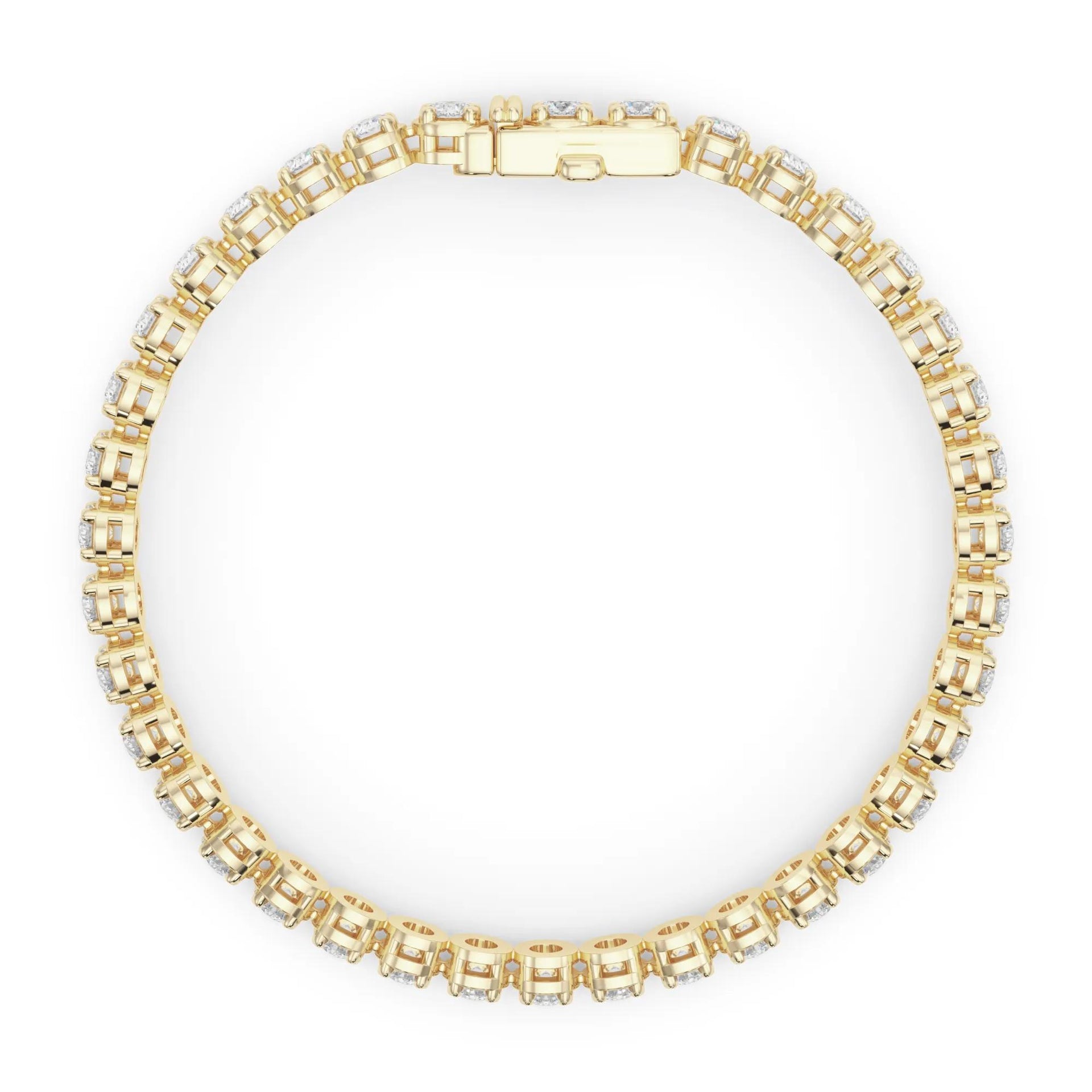 6 5/8 CT. Tw. Lab Grown Diamond Tennis Bracelet 14K Yellow Gold Size 2.00mm