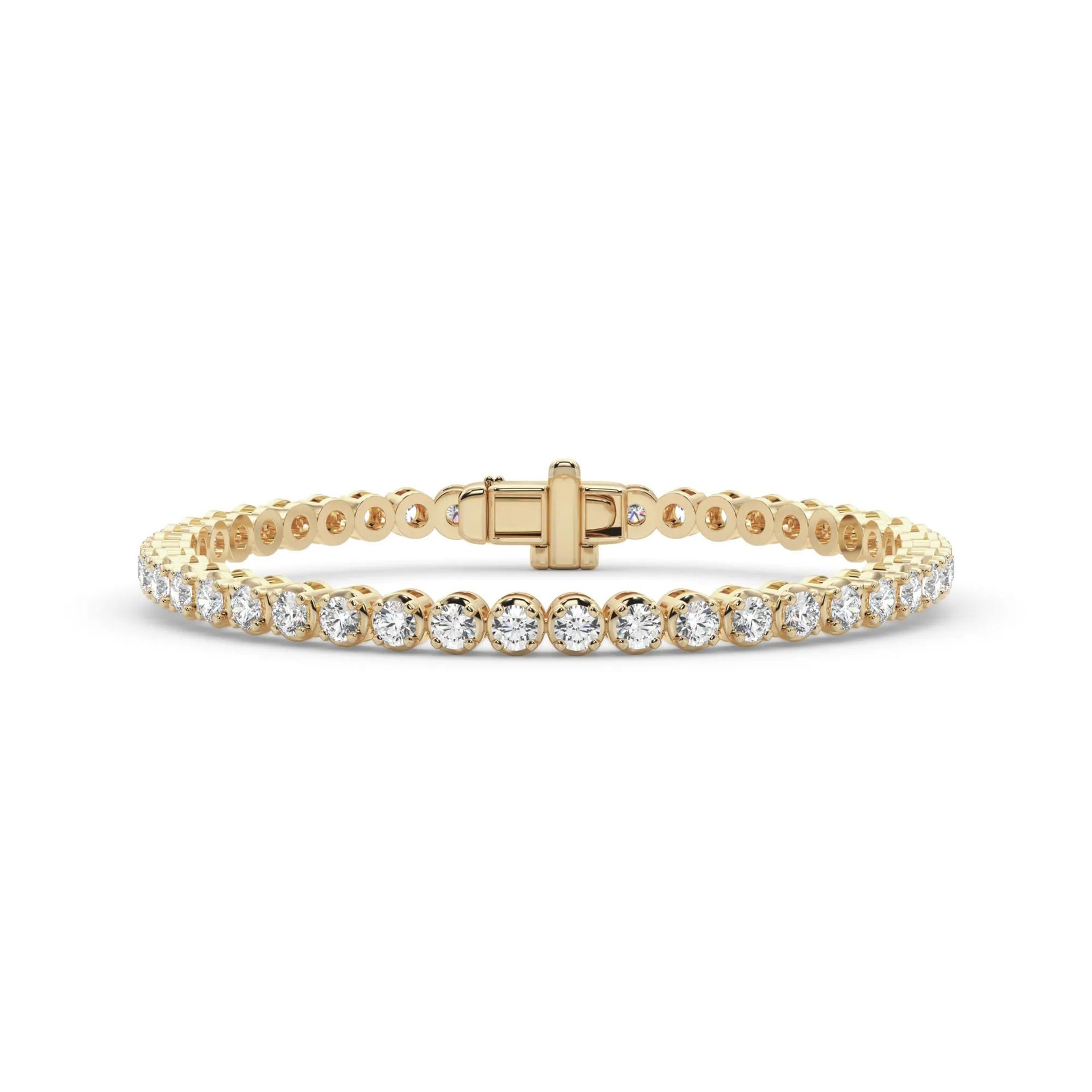 6 1/2 CT. Tw. Lab Grown Diamond Tennis Bracelet 14K Yellow Gold Size 2.00mm