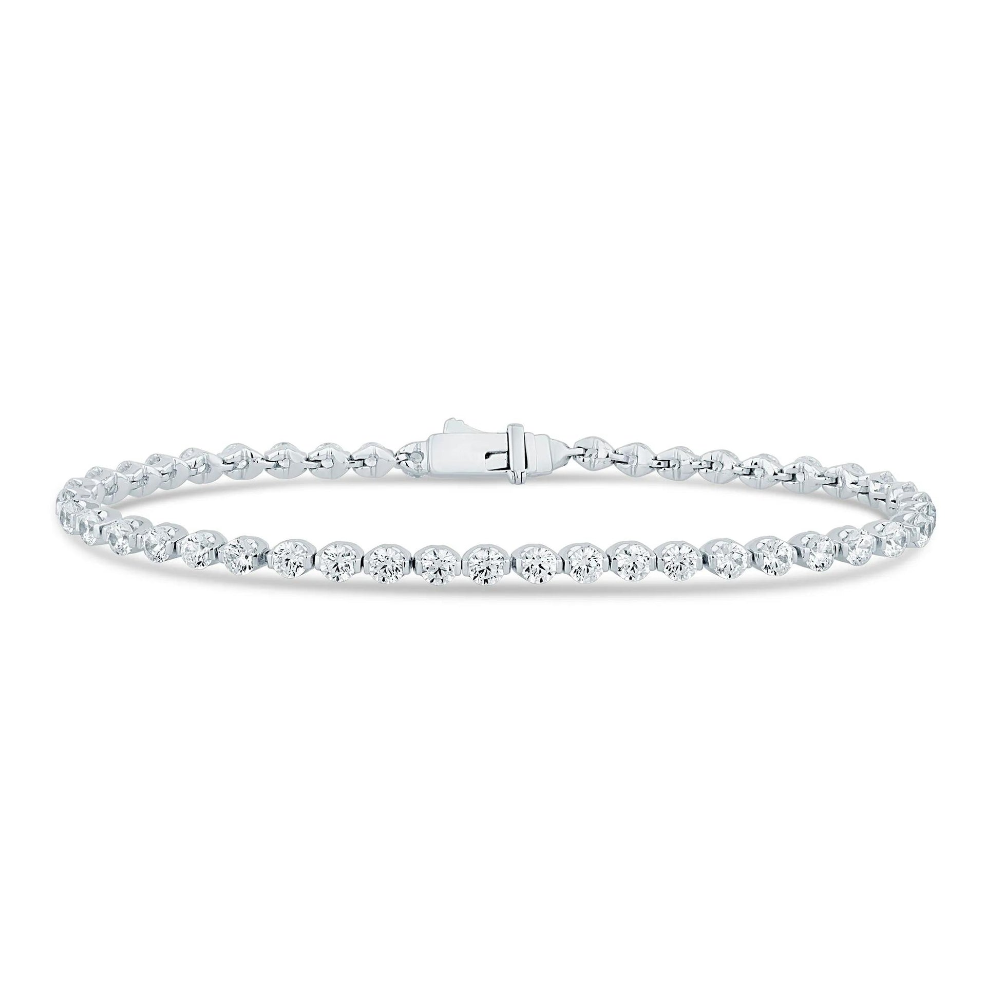 5 CT. Tw. Lab Grown Diamond Tennis Bracelet 14K White Gold Size 3.00mm