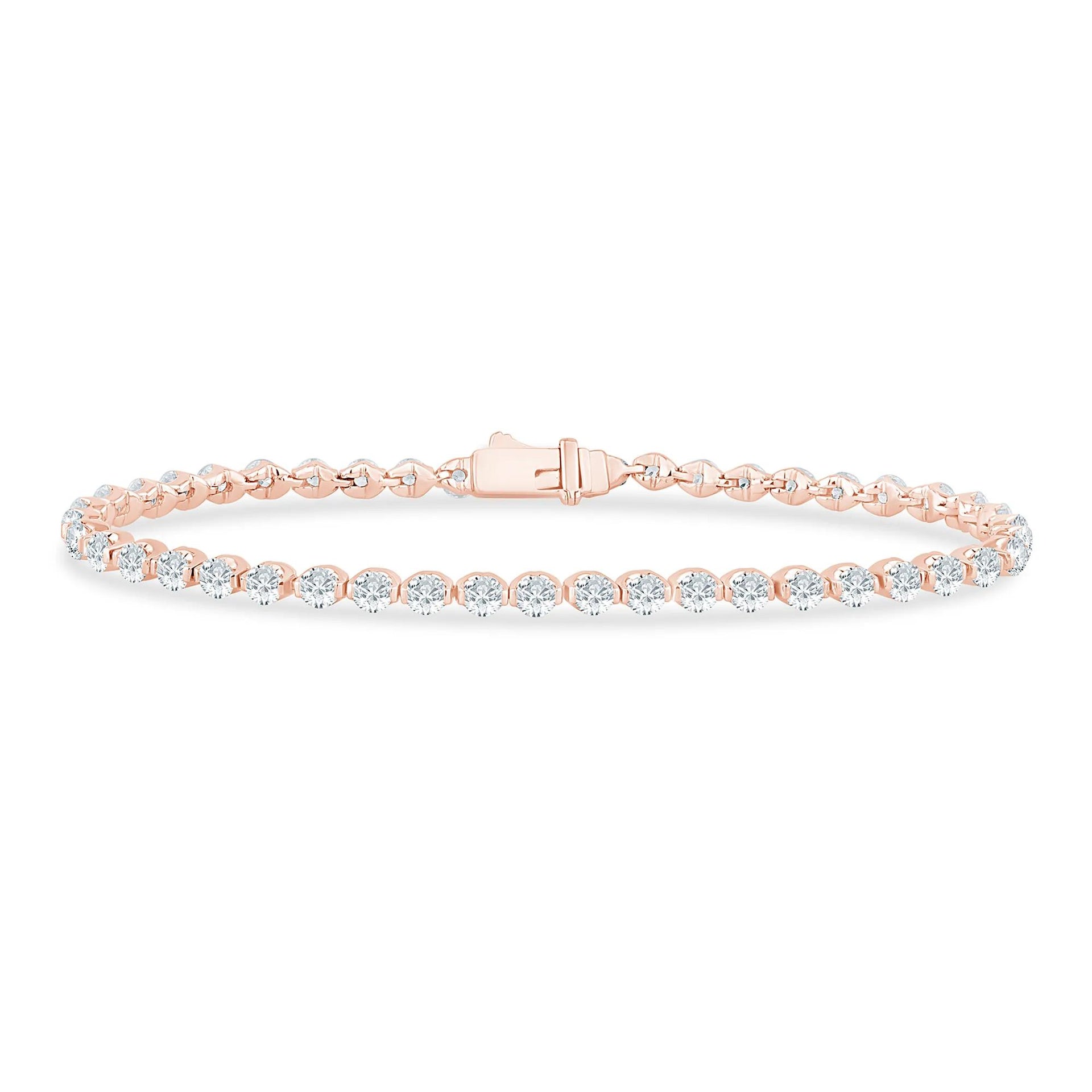 5 CT. Tw. Lab Grown Diamond Tennis Bracelet 14K Rose Gold Size 3.00mm