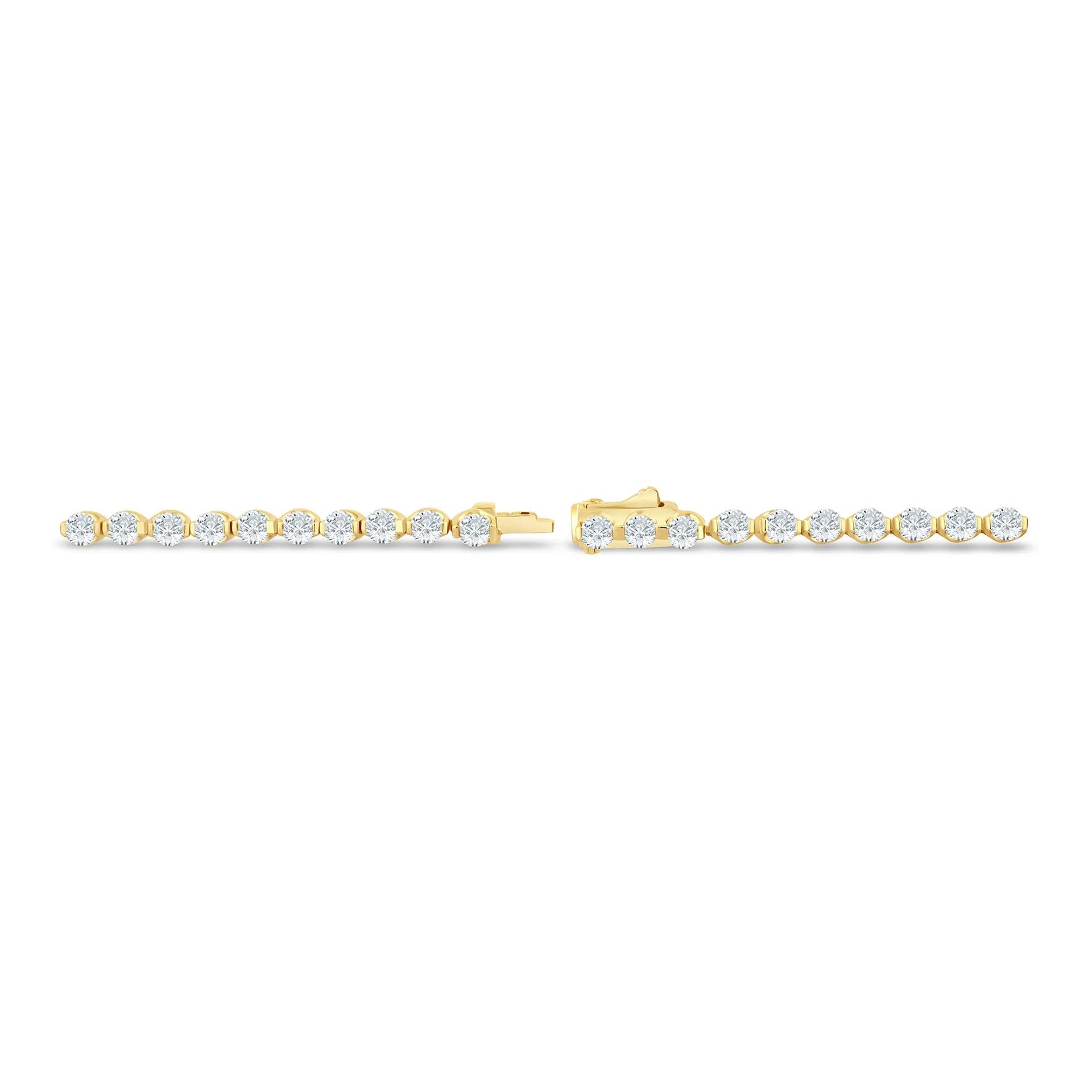 5 CT. Tw. Lab Grown Diamond Tennis Bracelet 14K Yellow Gold Size 3.00mm