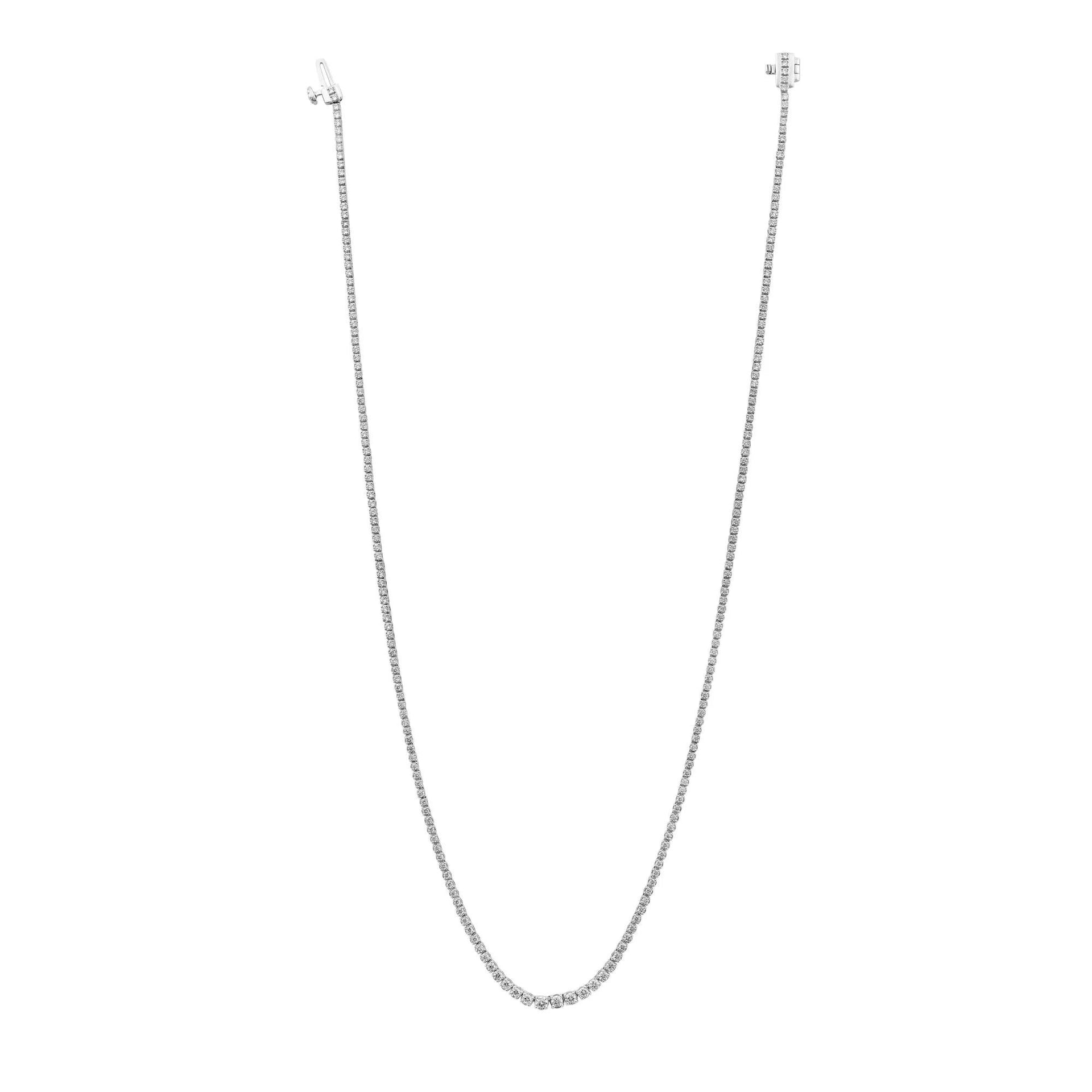 3 CT. Tw. Lab Grown Diamond Tennis Necklace 10K White Gold Size 17"