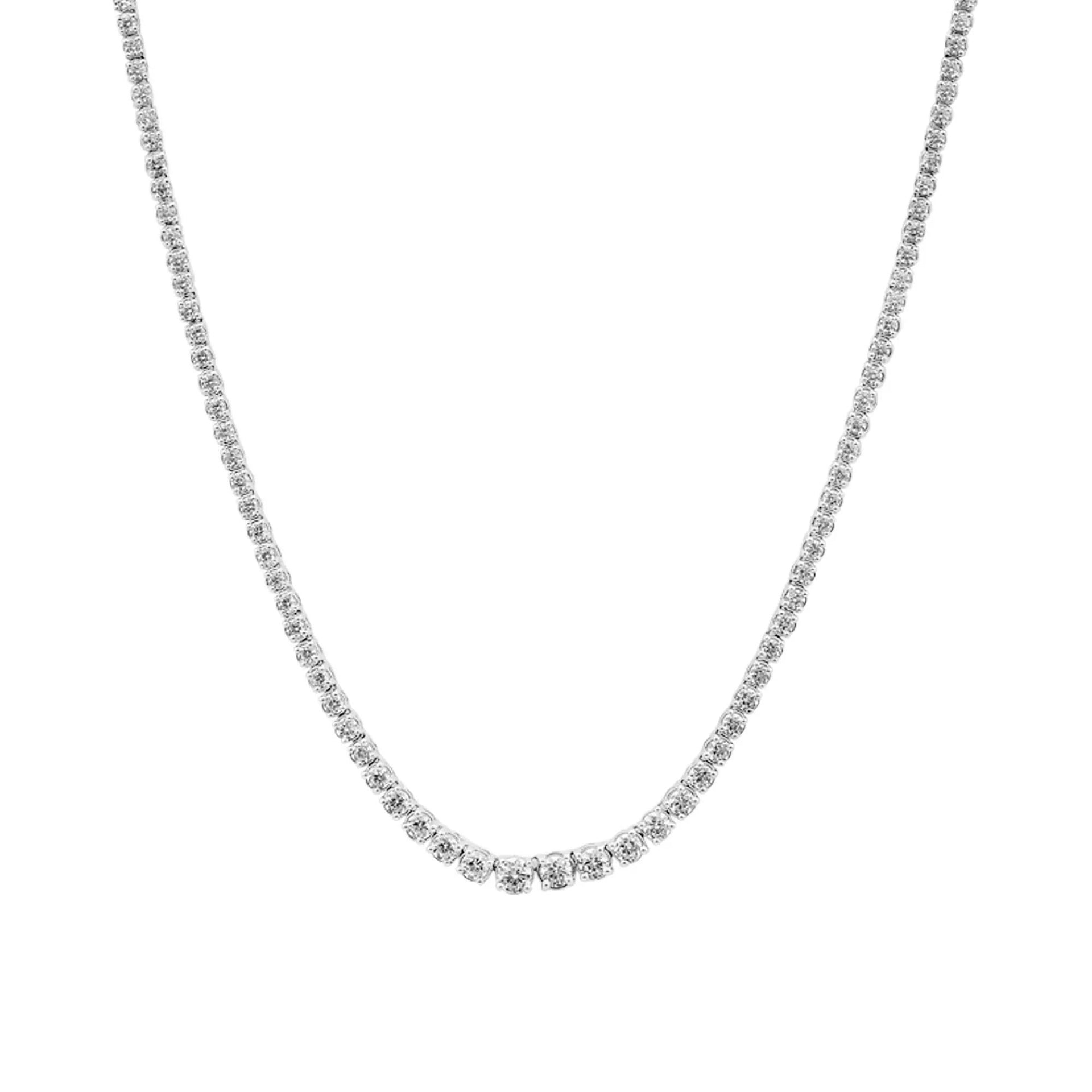 3 CT. Tw. Lab Grown Diamond Tennis Necklace 10K White Gold Size 17"