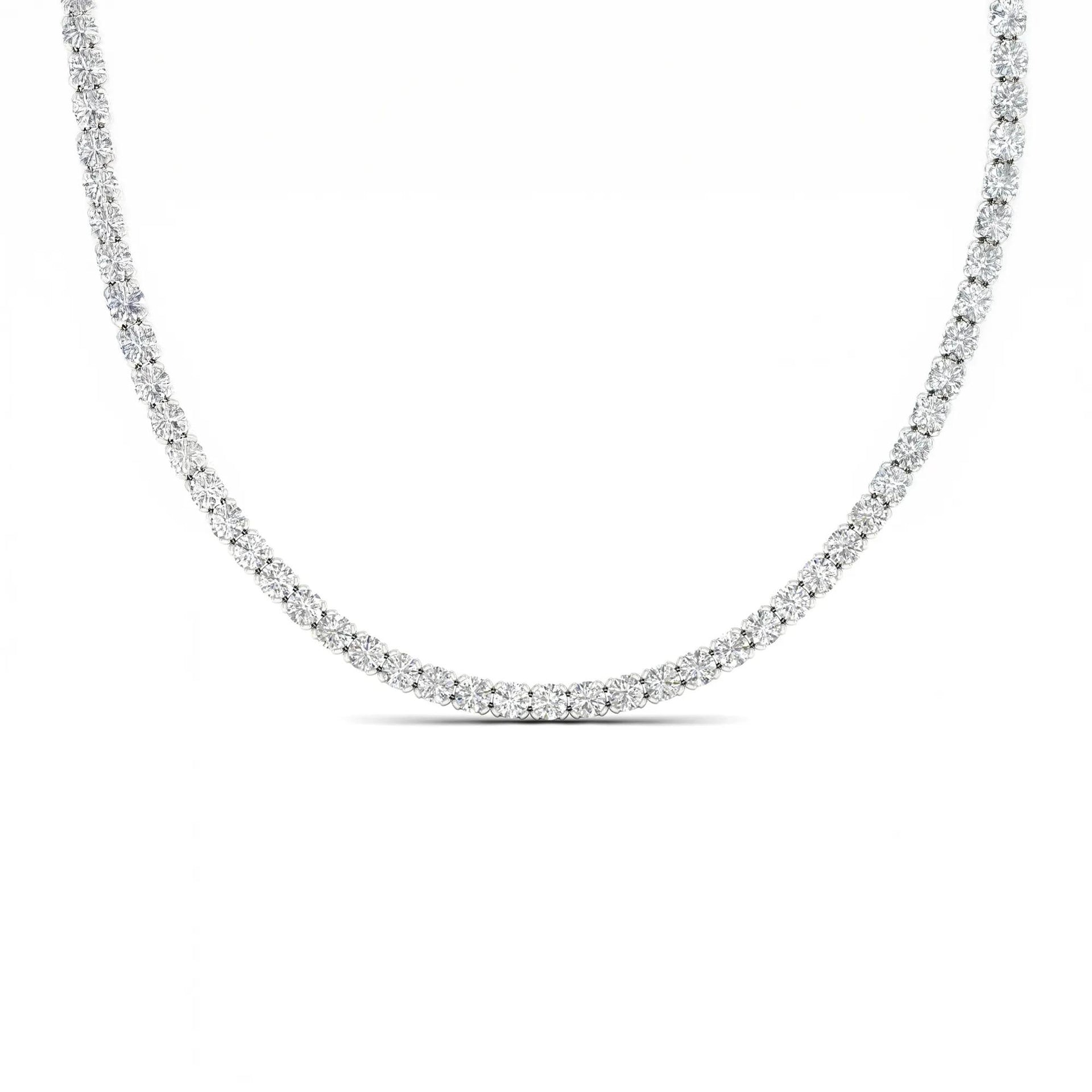 11 1/2 CT. Tw. Lab Grown Diamond Tennis Necklace 14K White Gold Size 16"