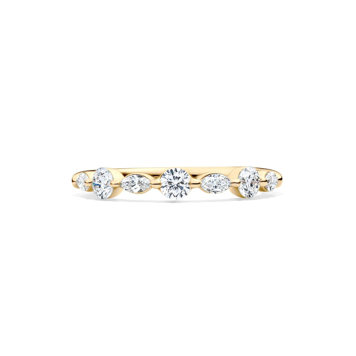 5/8 CT. Tw. Lab Grown Diamond Wedding Band Ring 14K Yellow Gold Size 7.5 2mm