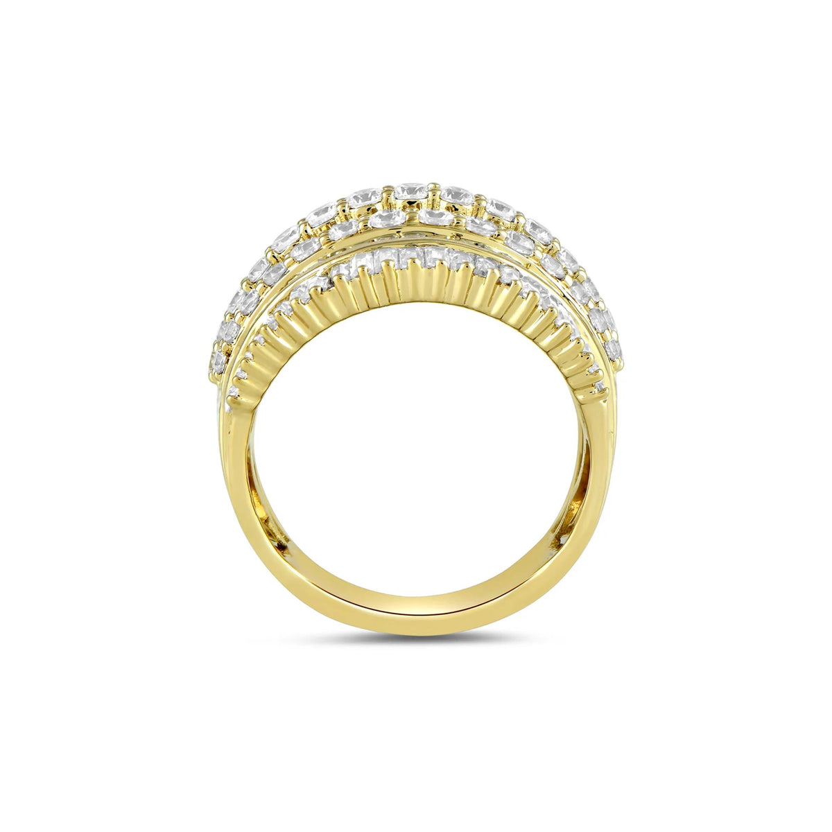 2 7/8 CT. Tw. Lab Grown Diamond Wedding Band Ring 10K Yellow Gold Size 6