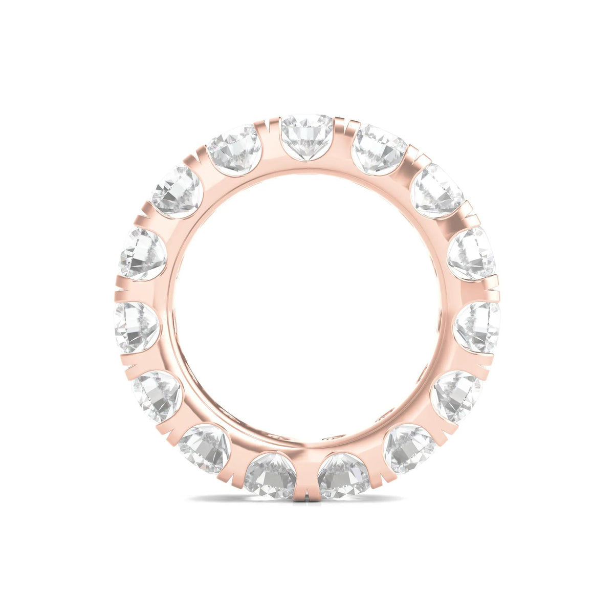 6 CT. Tw. Lab Grown Round Diamond Eternity Band Ring 14K Rose Gold Round Brilliant Cut Size 7 2mm