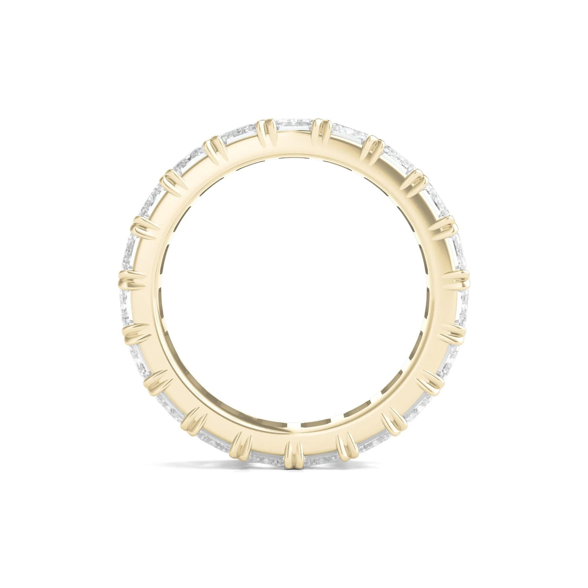 7 CT. Tw. Lab Grown Emerald-Cut Diamond Eternity Band Ring 14K Yellow Gold Size 6 3mm