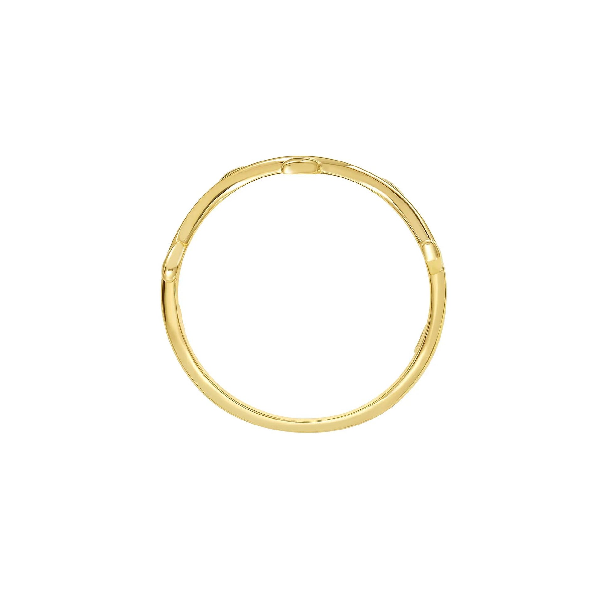 Leaf Stack Ring 14K Yellow Gold Size 5.5