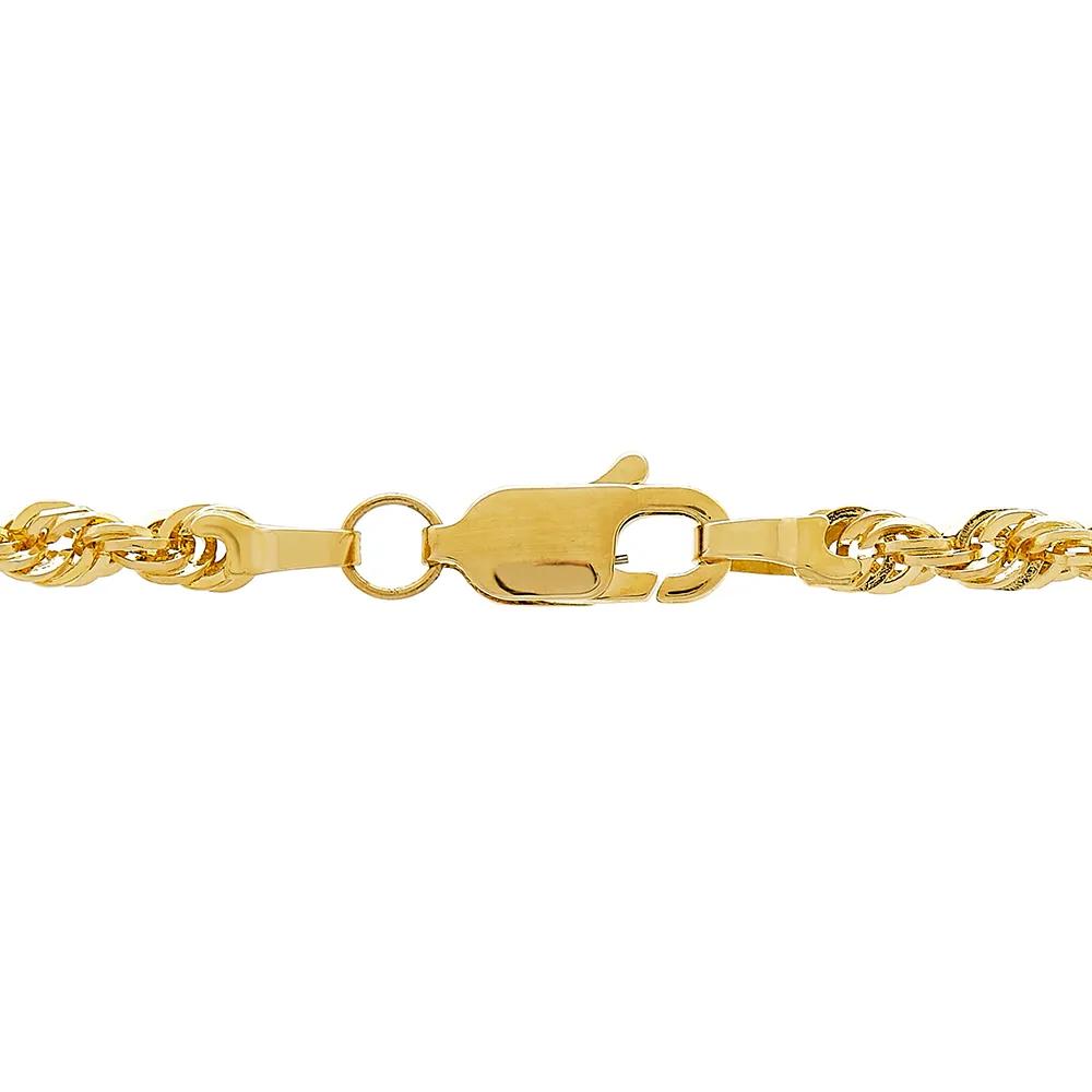 Rope Chain 14K Yellow Gold Necklace Size 20"