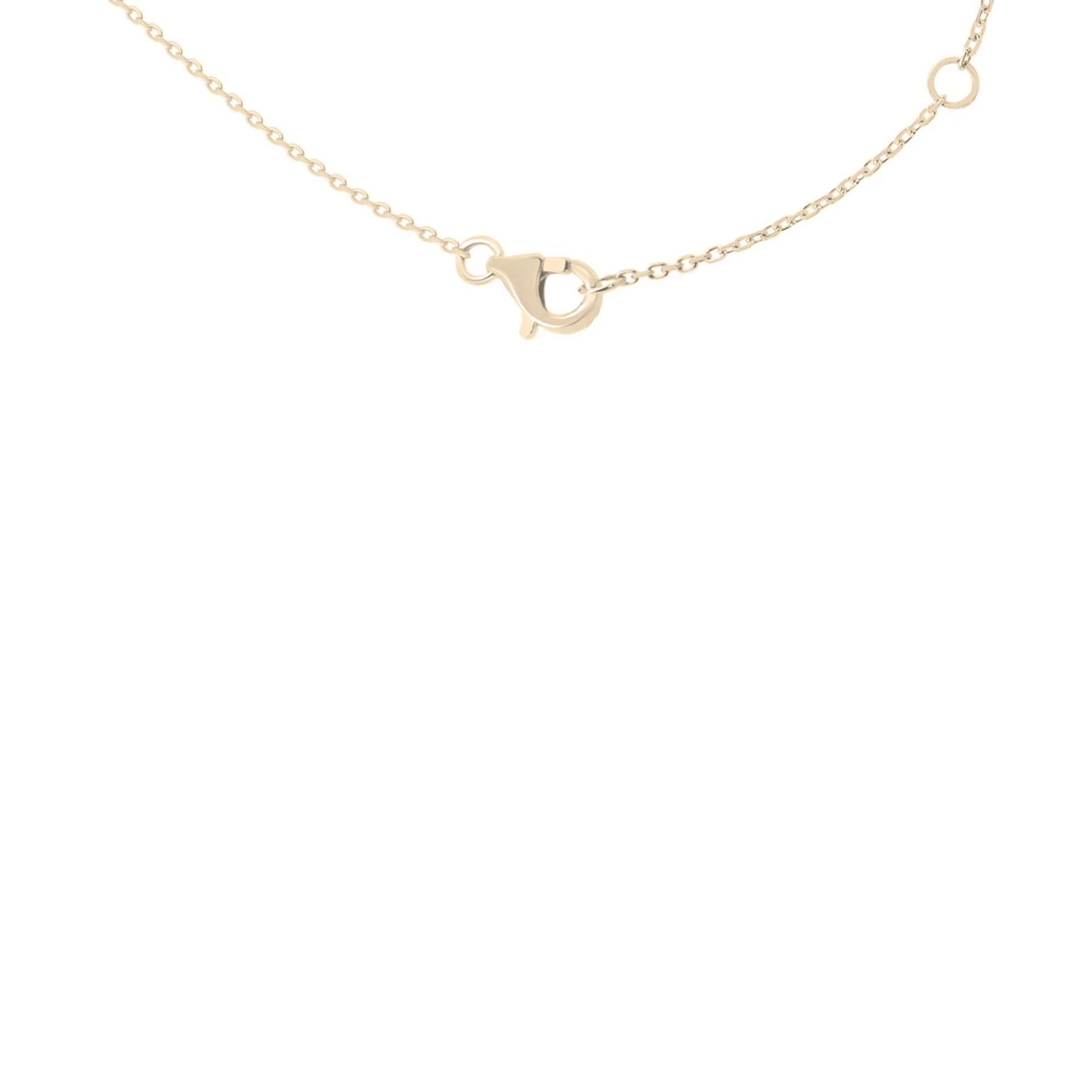 1/4 CT. Tw. London Blue Topaz and Diamond Pendant Necklace 10K Yellow Gold Size 18"