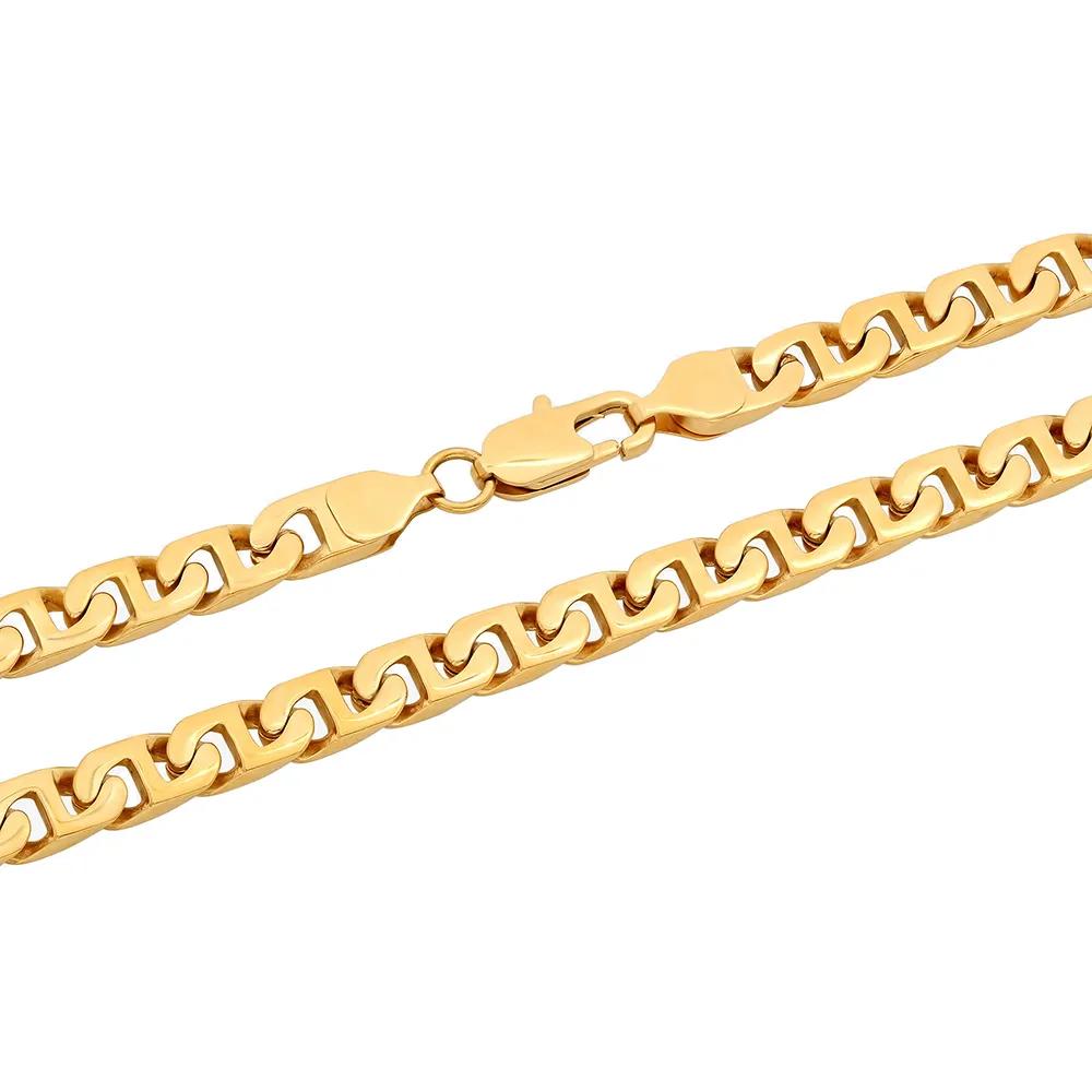 Mariner Link Chain Yellow Ion-Plated Stainless Steel Necklace Size 24"