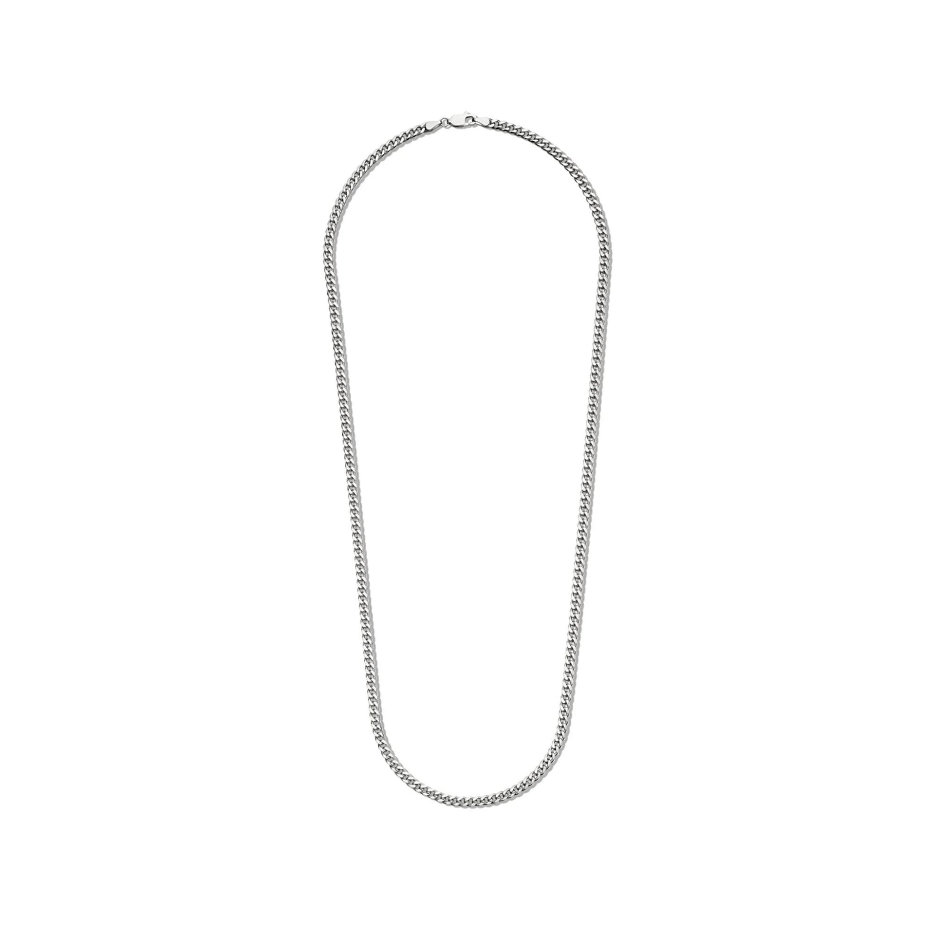 Miami Cuban Chain 14K White Gold Necklace Size 22"