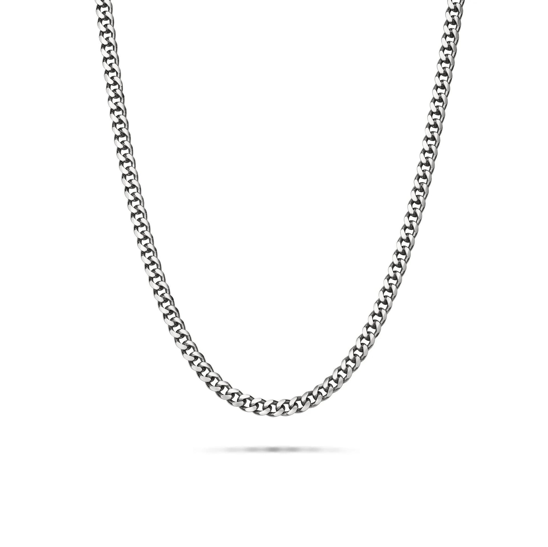 Miami Cuban Chain 14K White Gold Necklace Size 22"