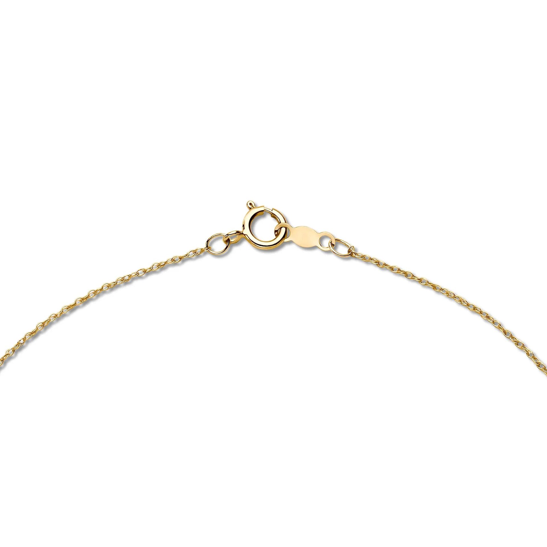 1/5 CT. Tw. Opal and Diamond Oval-Shaped Pendant Necklace 10K Yellow Gold Size 18"