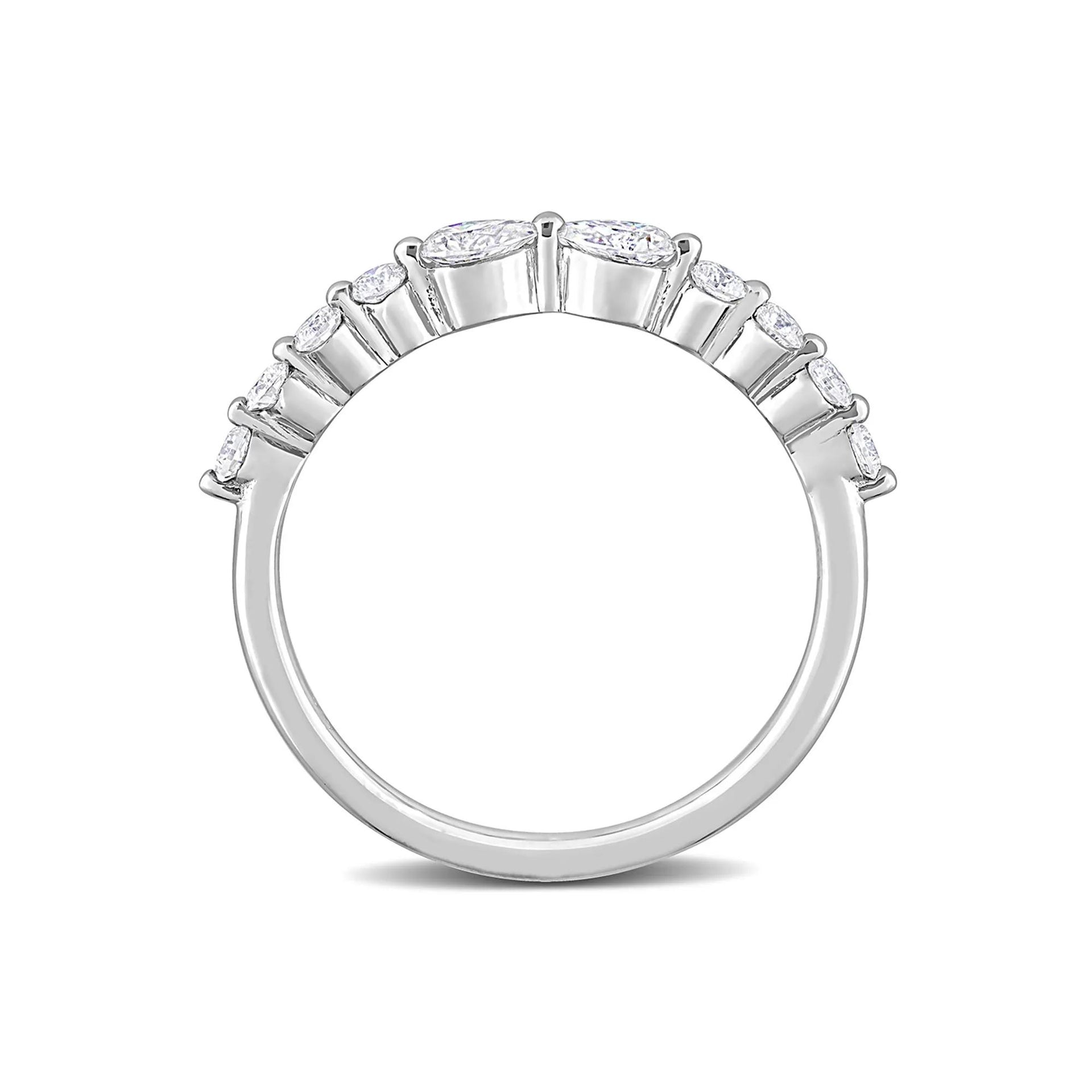Pear-Shaped Moissanite Stacking Ring .925 Sterling Silver (2/5 CT. Dew) White Size 5