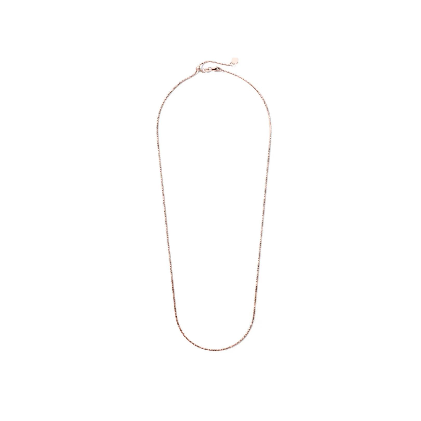 Popcorn Chain 14K Rose Gold Necklace Size 22"