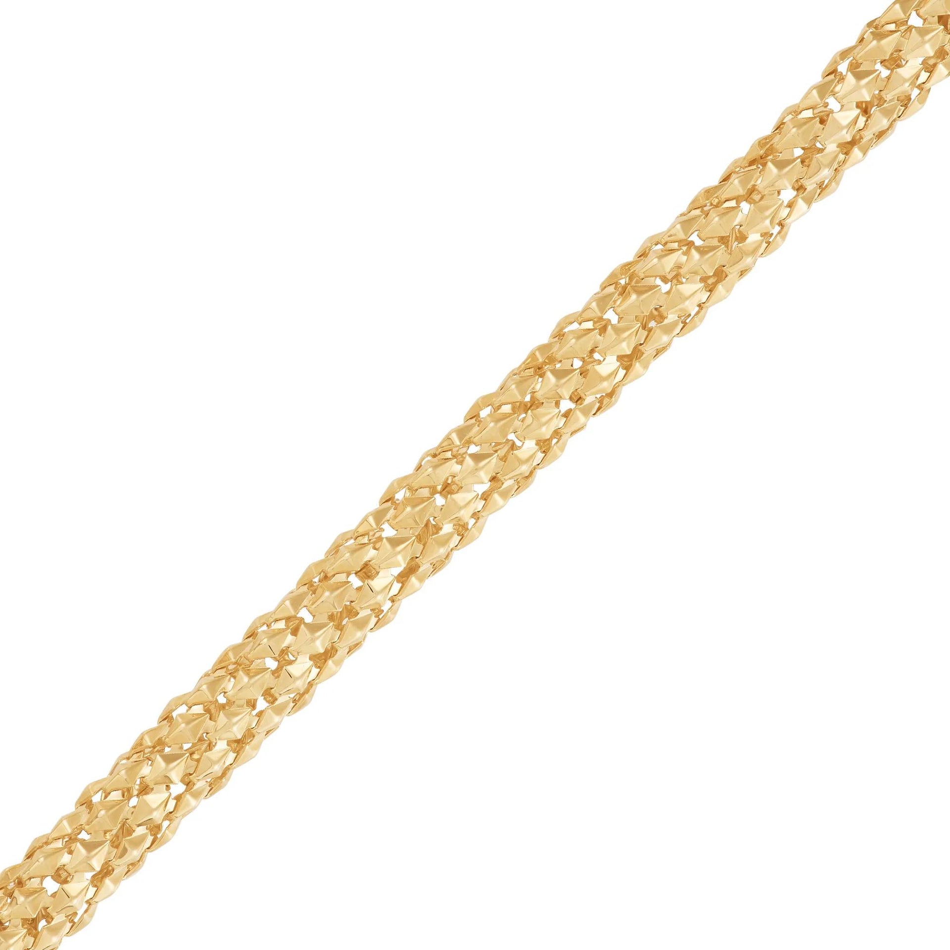 Popcorn Chain 14K Yellow Gold Necklace Size 18"