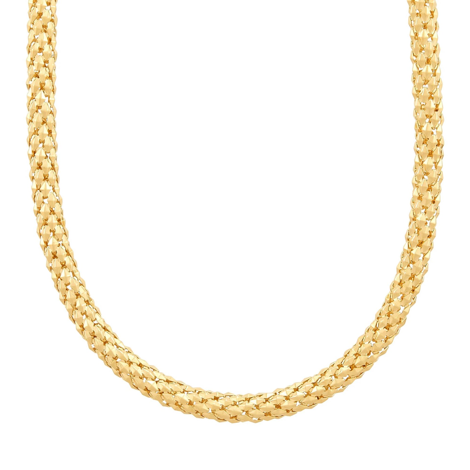 Popcorn Chain 14K Yellow Gold Necklace Size 18"