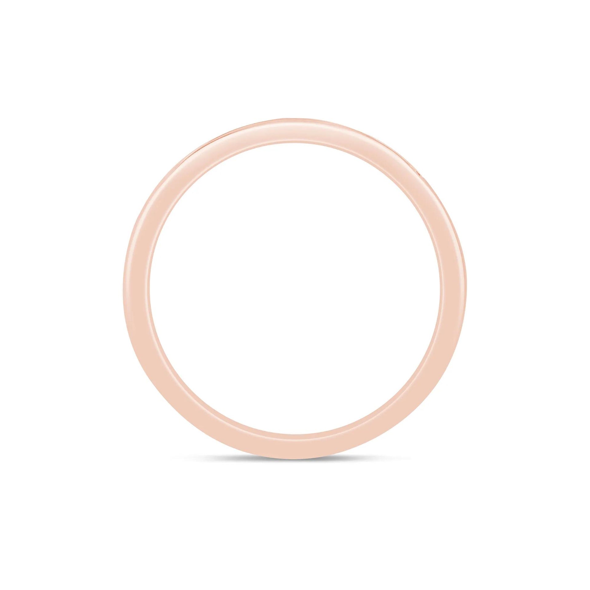 1/4 CT. Tw. Princess-Cut Diamond Channel-Set Band Ring 14K Rose Gold Size 8.5 2.5mm