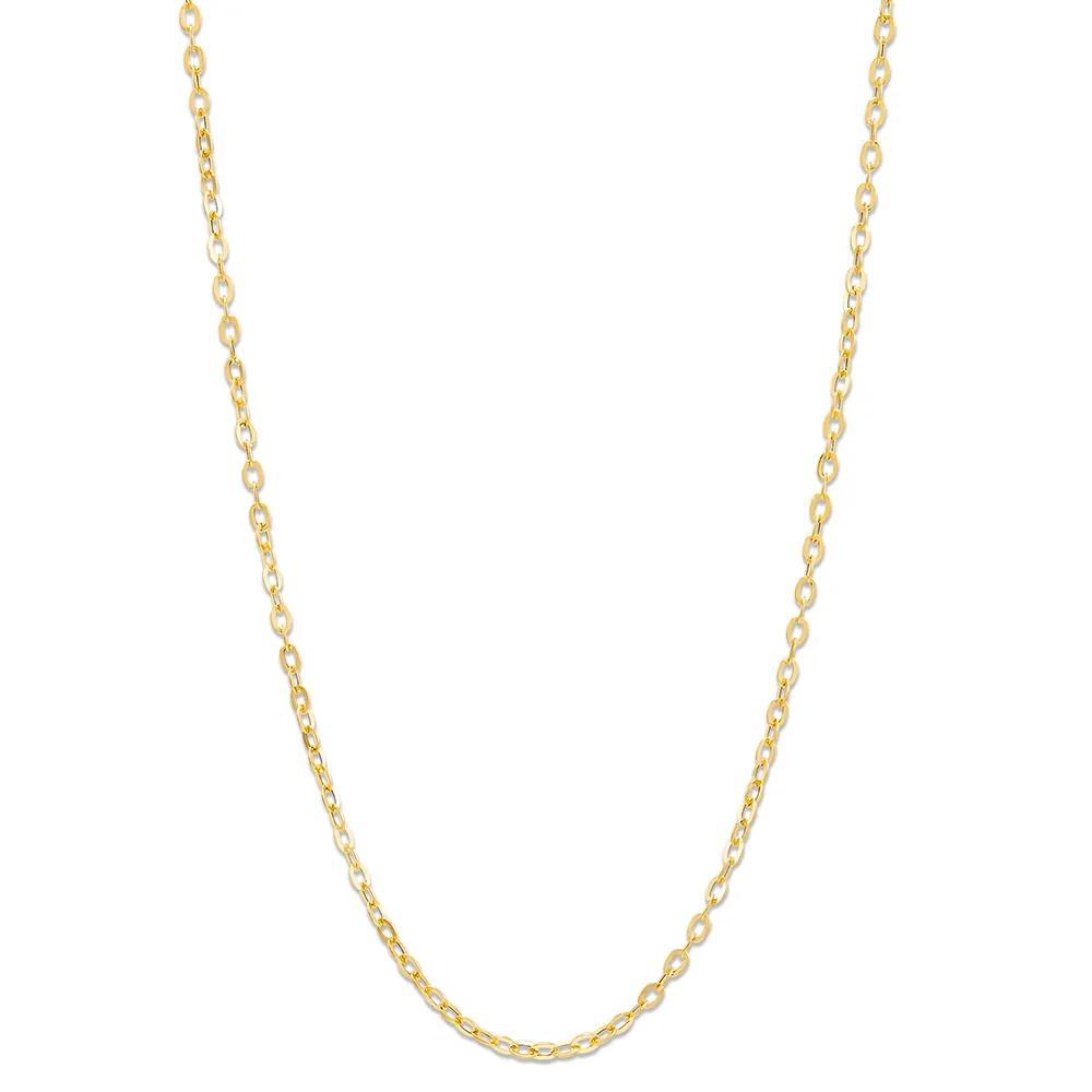Rolo Chain 14K Yellow Gold Necklace Size 18"