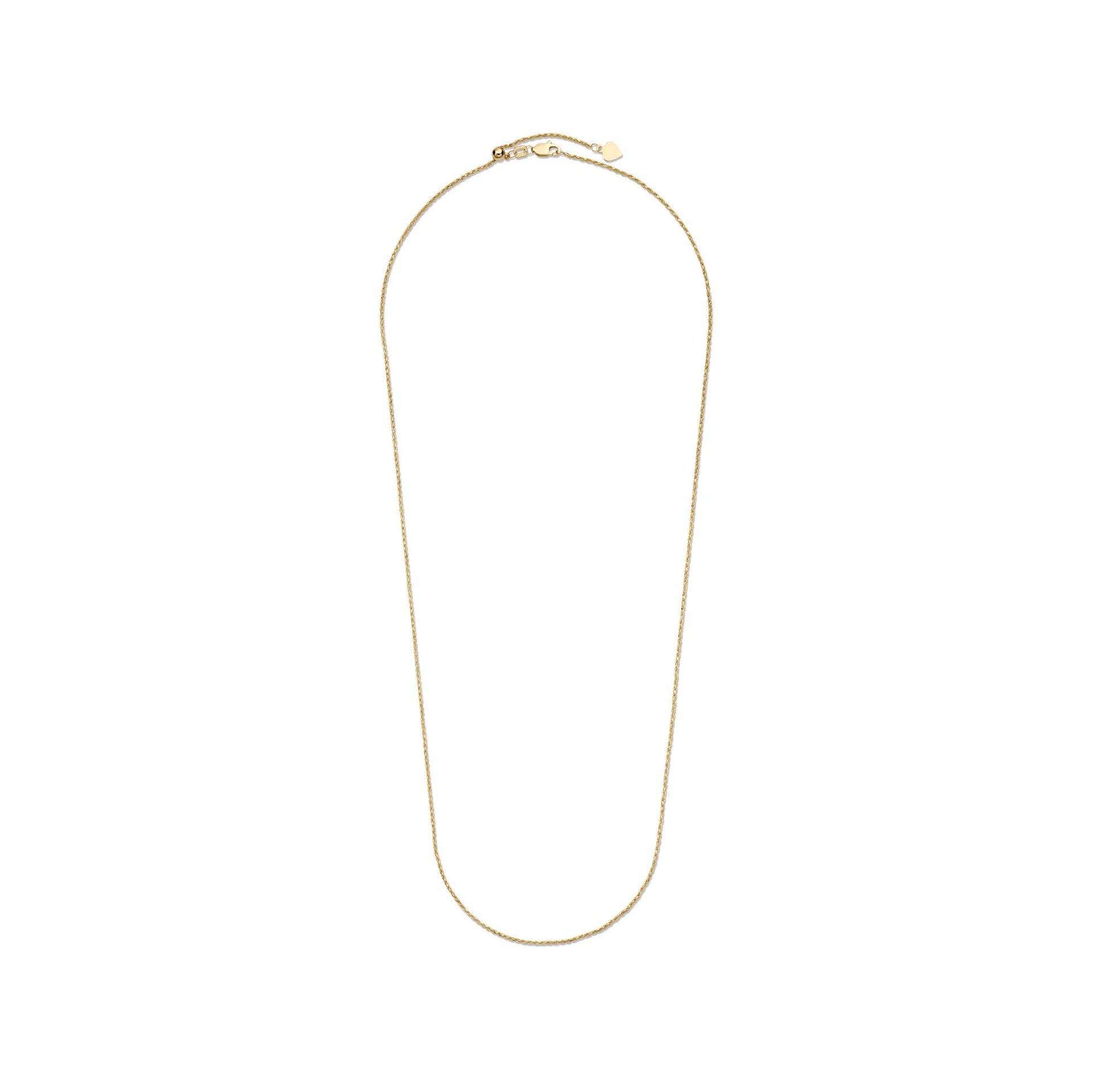 Rope Chain 14K Yellow Gold Necklace Size 22"