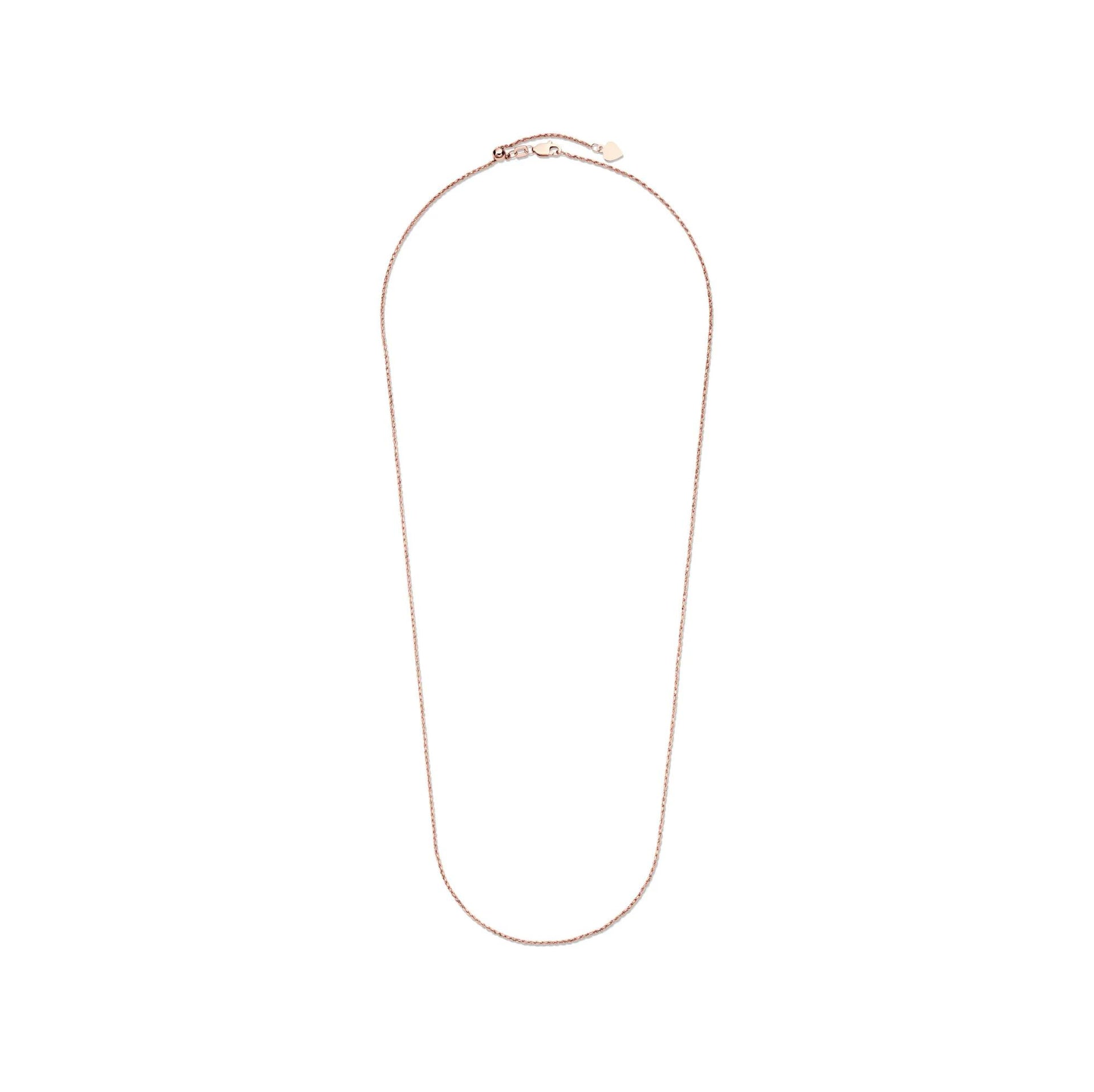 Rope Chain 14K Rose Gold Necklace Size 22"