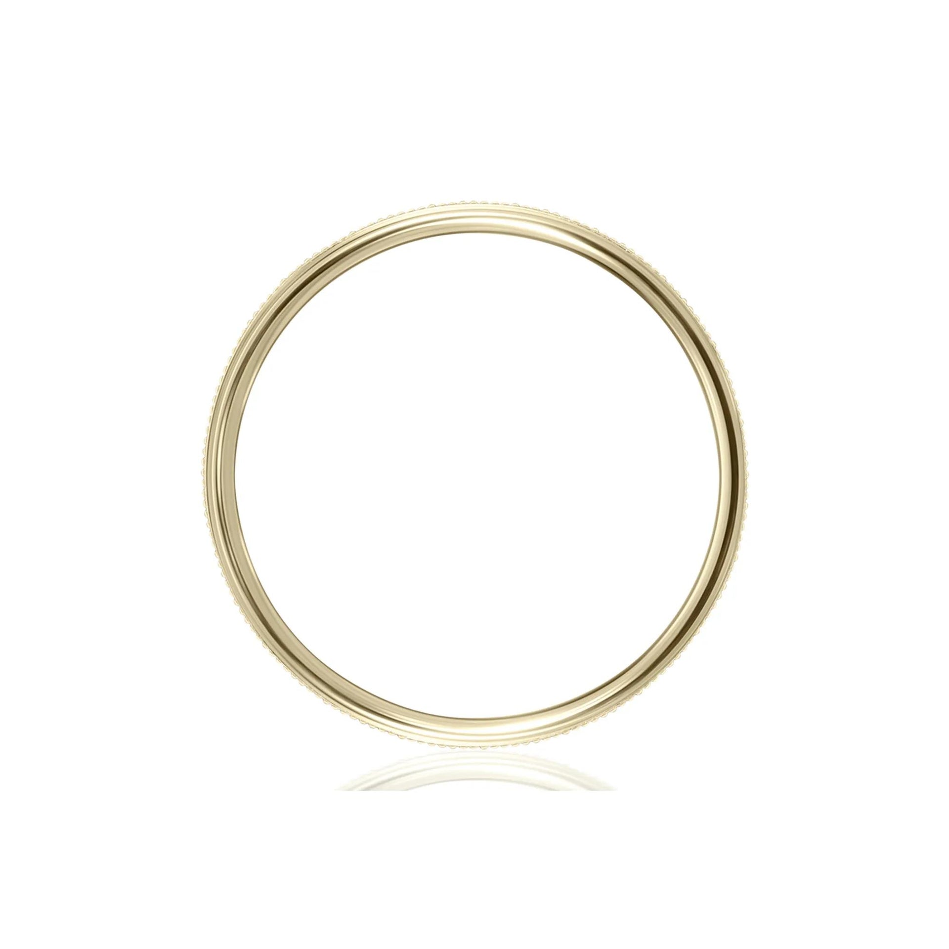 Rope Wedding Band Ring 14K Yellow Gold Size 7.5 2mm