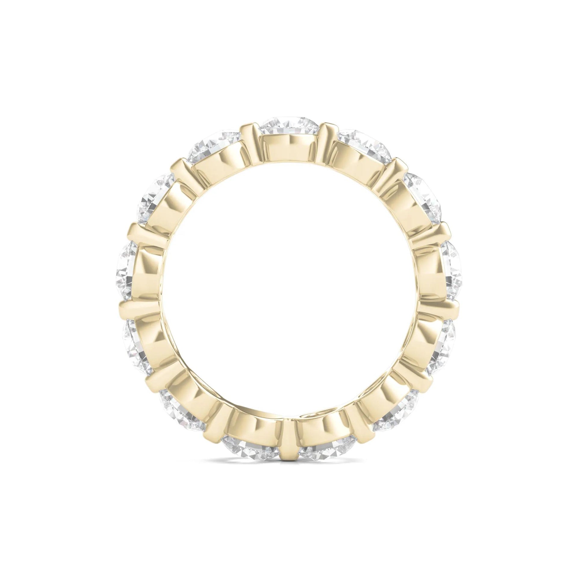4 CT. Tw. Round Brilliant-Cut Lab Grown Diamond Eternity Band Ring 14K Yellow Gold Size 5