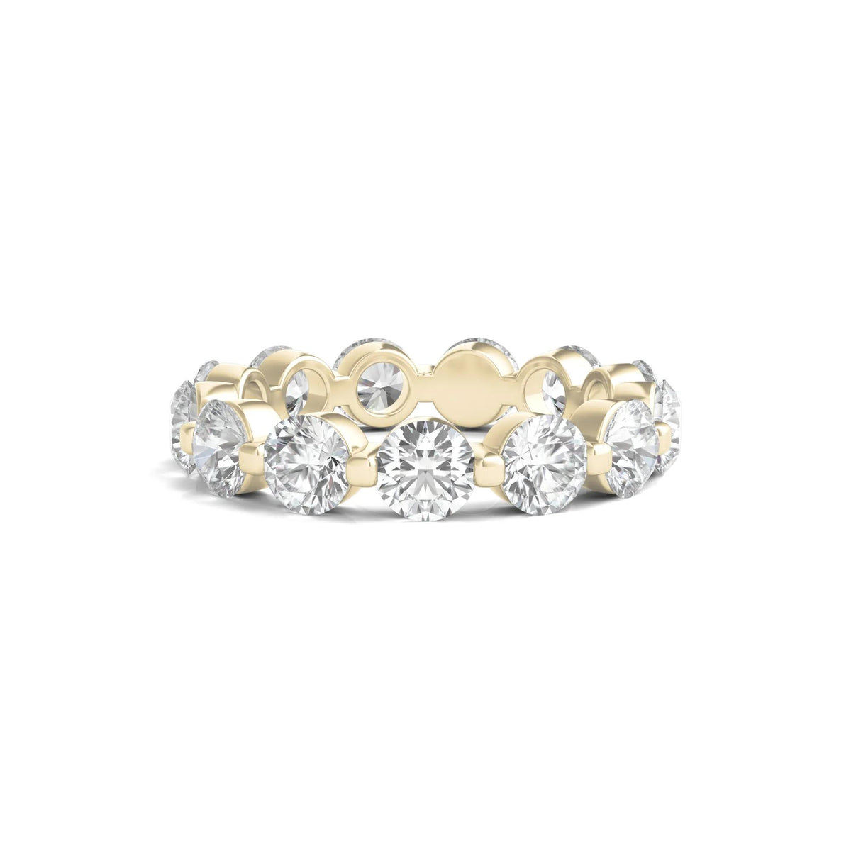 4 CT. Tw. Round Brilliant-Cut Lab Grown Diamond Eternity Band Ring 14K Yellow Gold Size 5