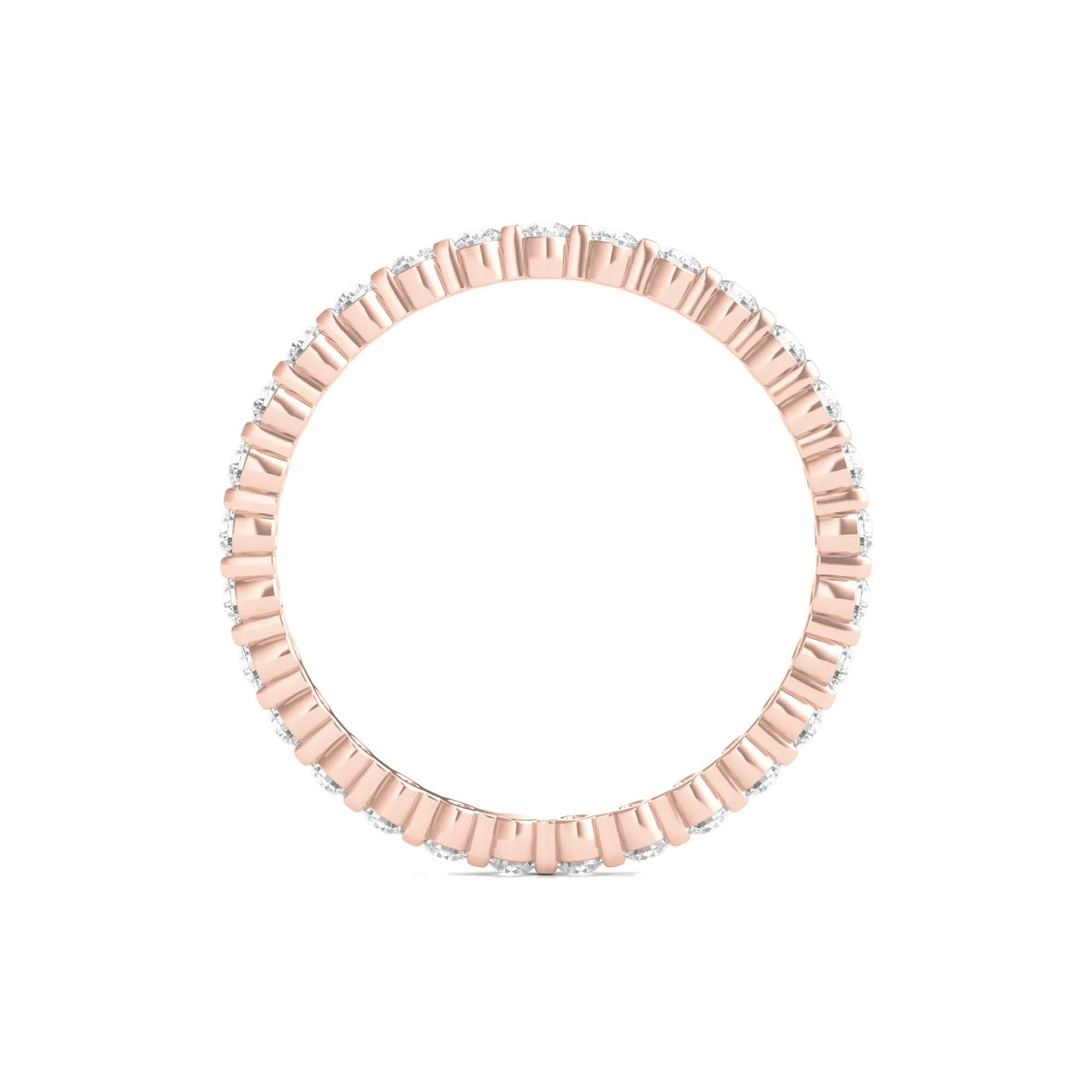 1/2 CT. Tw. Round Brilliant-Cut Lab Grown Diamond Eternity Band Ring 14K Rose Gold Size 6