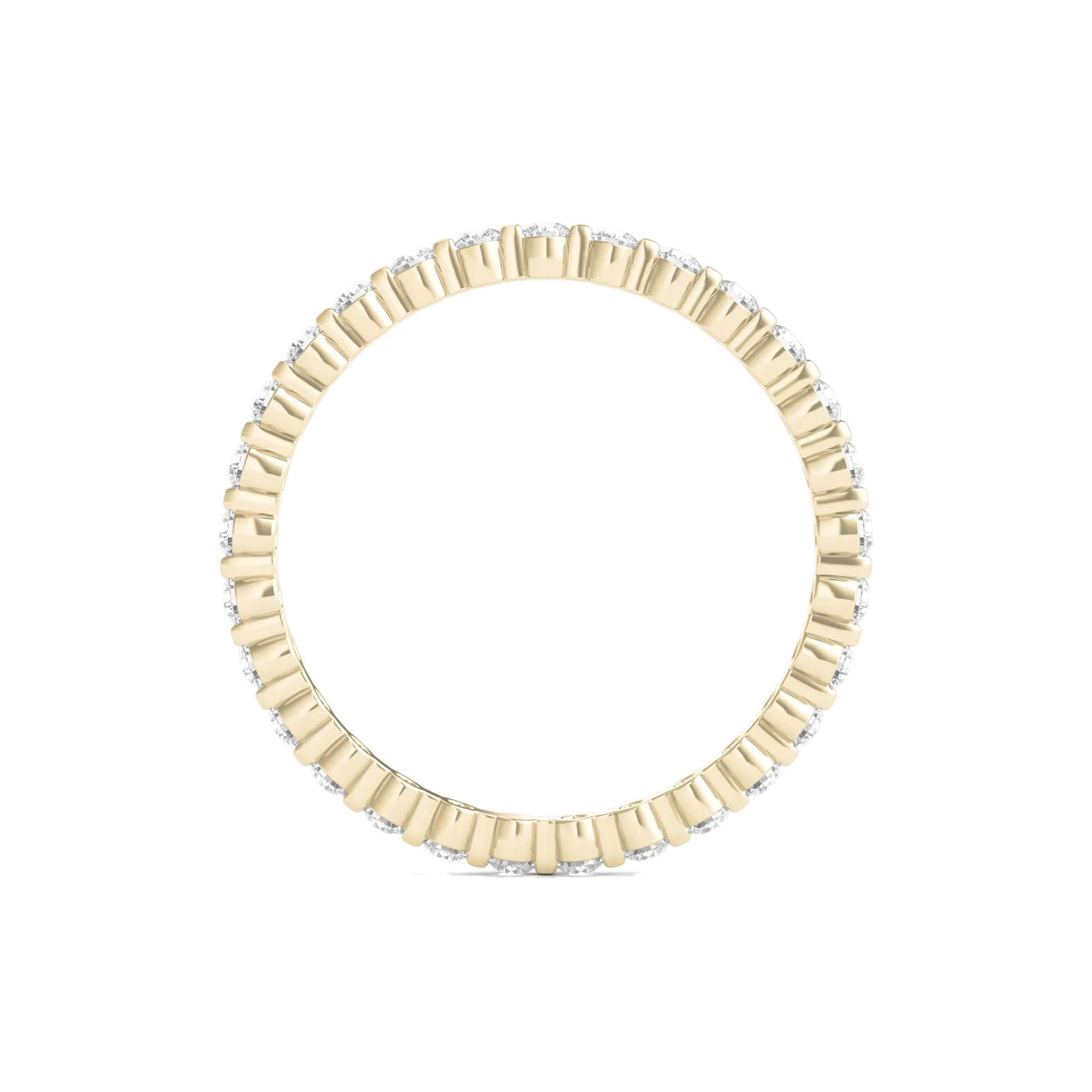 1/2 CT. Tw. Round Brilliant-Cut Lab Grown Diamond Eternity Band Ring 14K Yellow Gold Size 5.5
