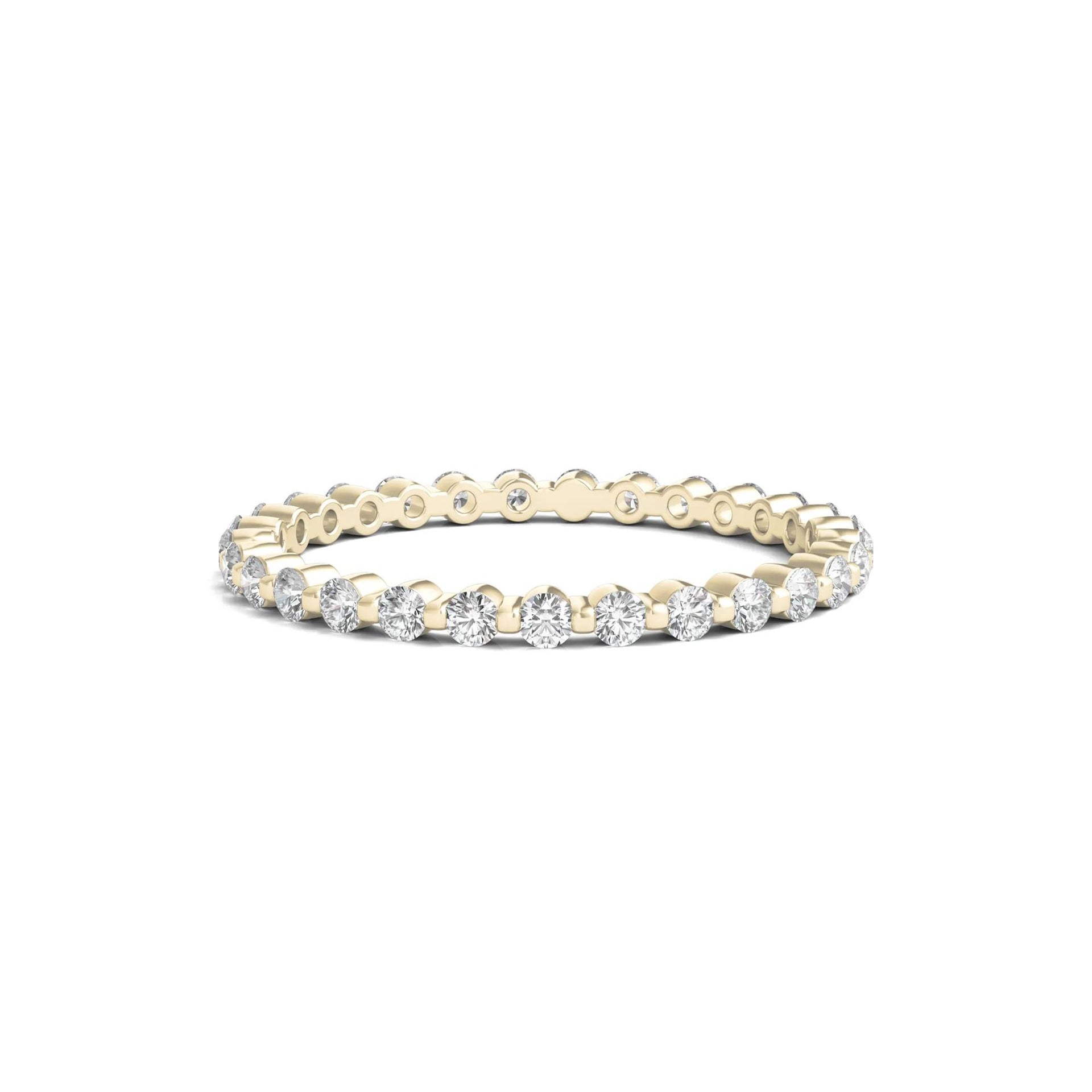 1/2 CT. Tw. Round Brilliant-Cut Lab Grown Diamond Eternity Band Ring 14K Yellow Gold Size 9