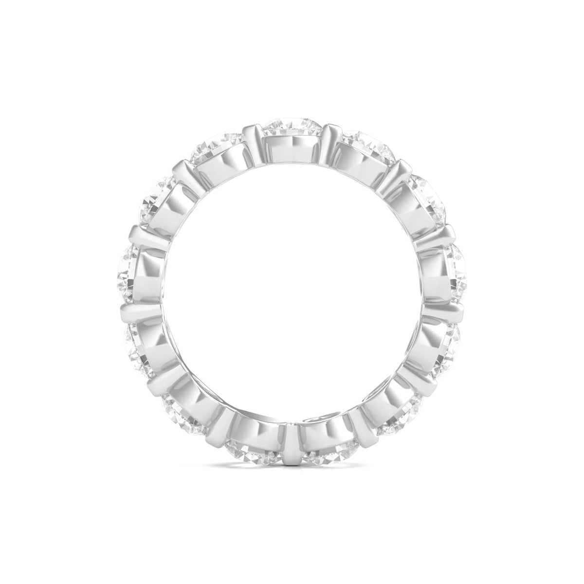 4 CT. Tw. Round Brilliant-Cut Lab Grown Diamond Eternity Band Ring 14K White Gold Size 7