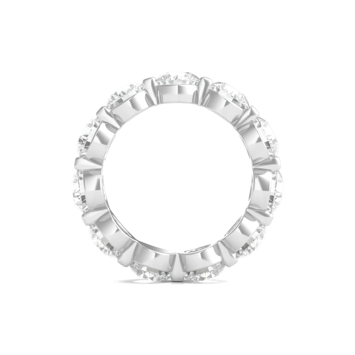 7 CT. Tw. Round Brilliant-Cut Lab Grown Diamond Eternity Band Ring 14K White Gold Size 6