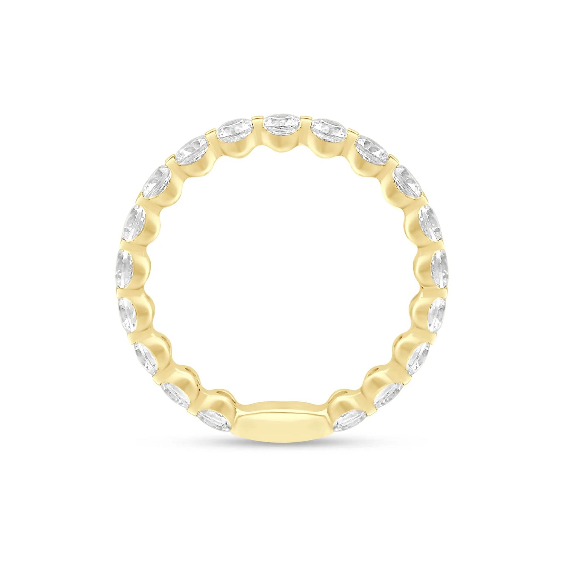 2 CT. Tw. Round-Cut Sizeable Diamond Eternity Band Ring 14K Yellow Gold Size 5.5 2mm