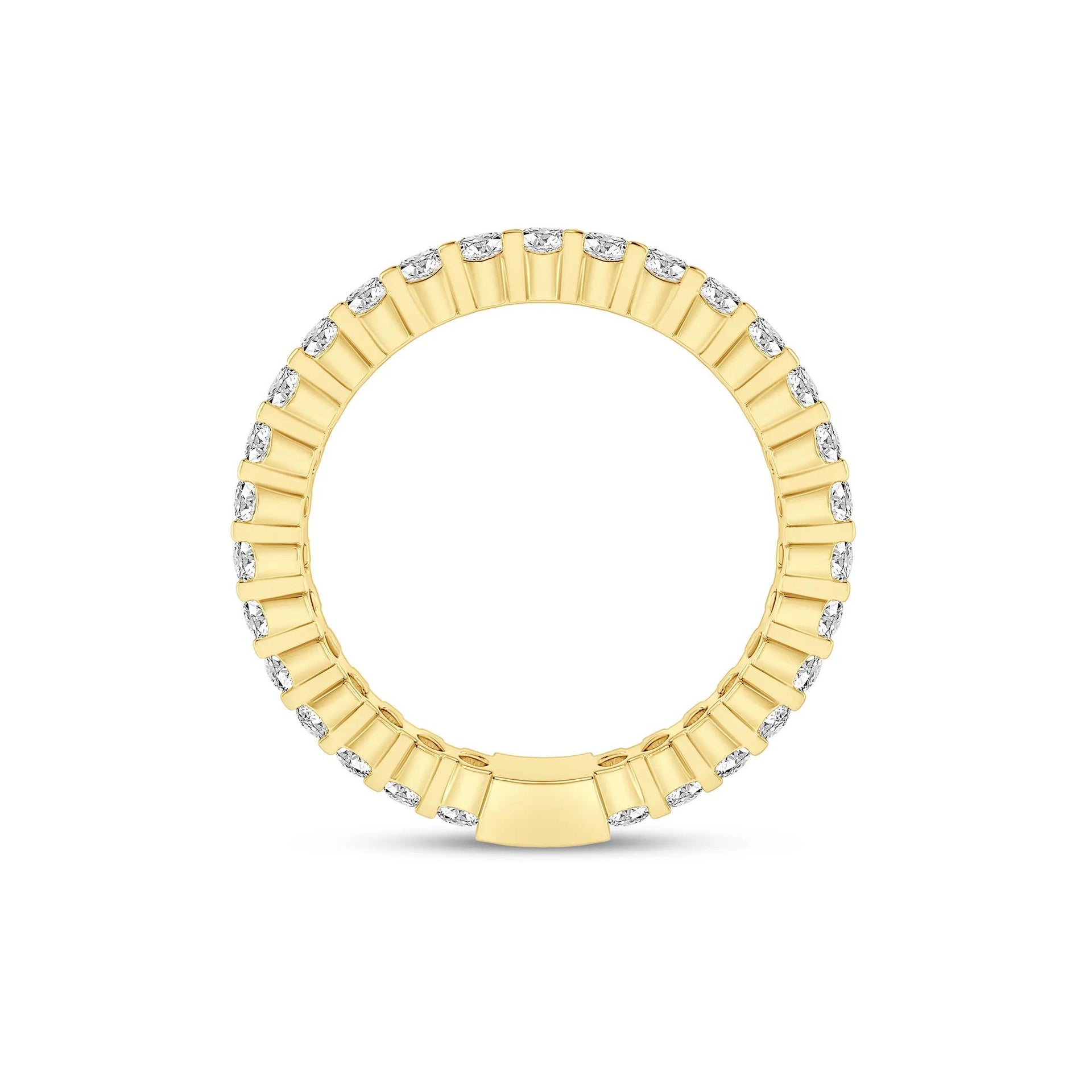 1 CT. Tw. Round-Cut Sizeable Diamond Eternity Band Ring 14K Yellow Gold Size 5 2mm