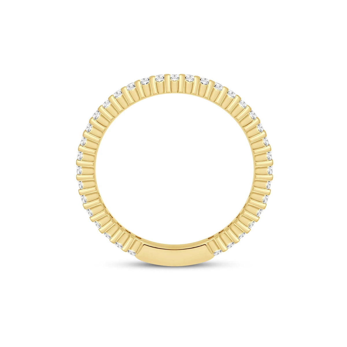 1/2 CT. Tw. Round-Cut Sizeable Diamond Eternity Band Ring 14K Yellow Gold Size 7.5 1mm