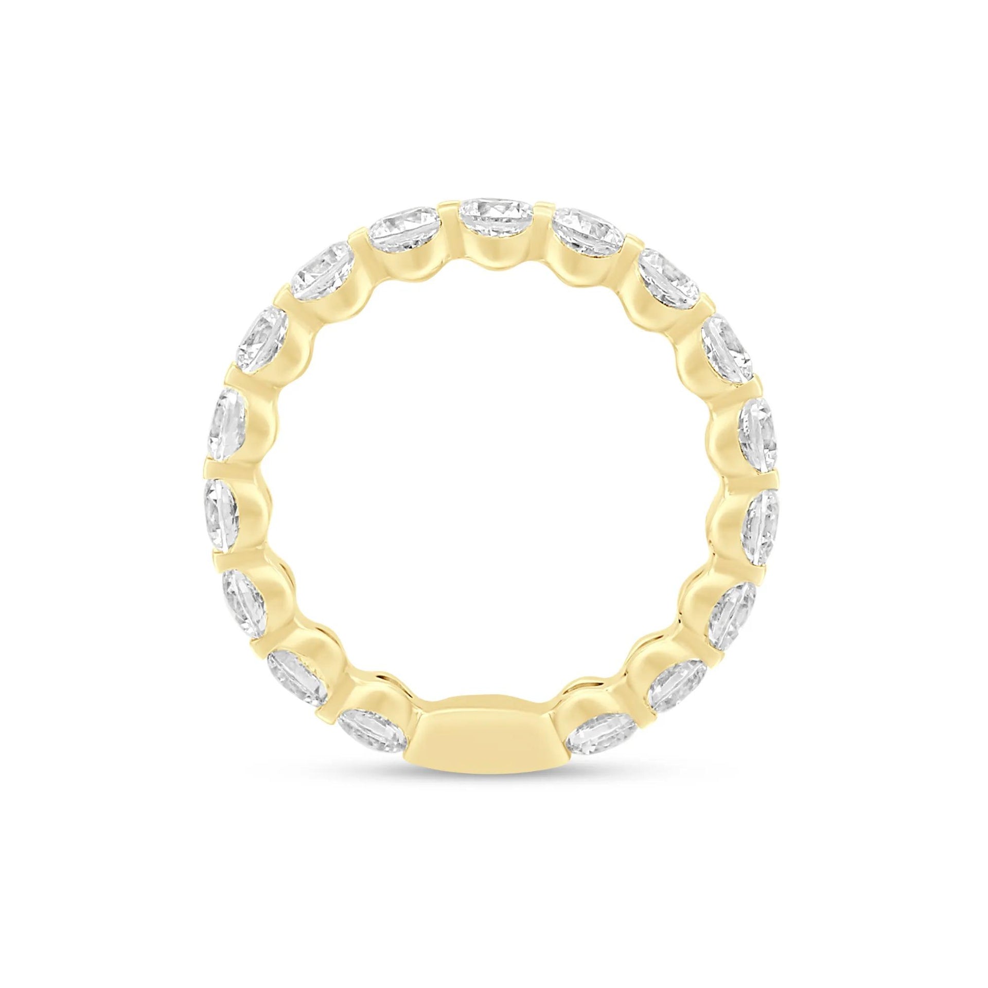3 CT. Tw. Round-Cut Sizeable Diamond Eternity Band Ring 14K Yellow Gold Size 6 3mm