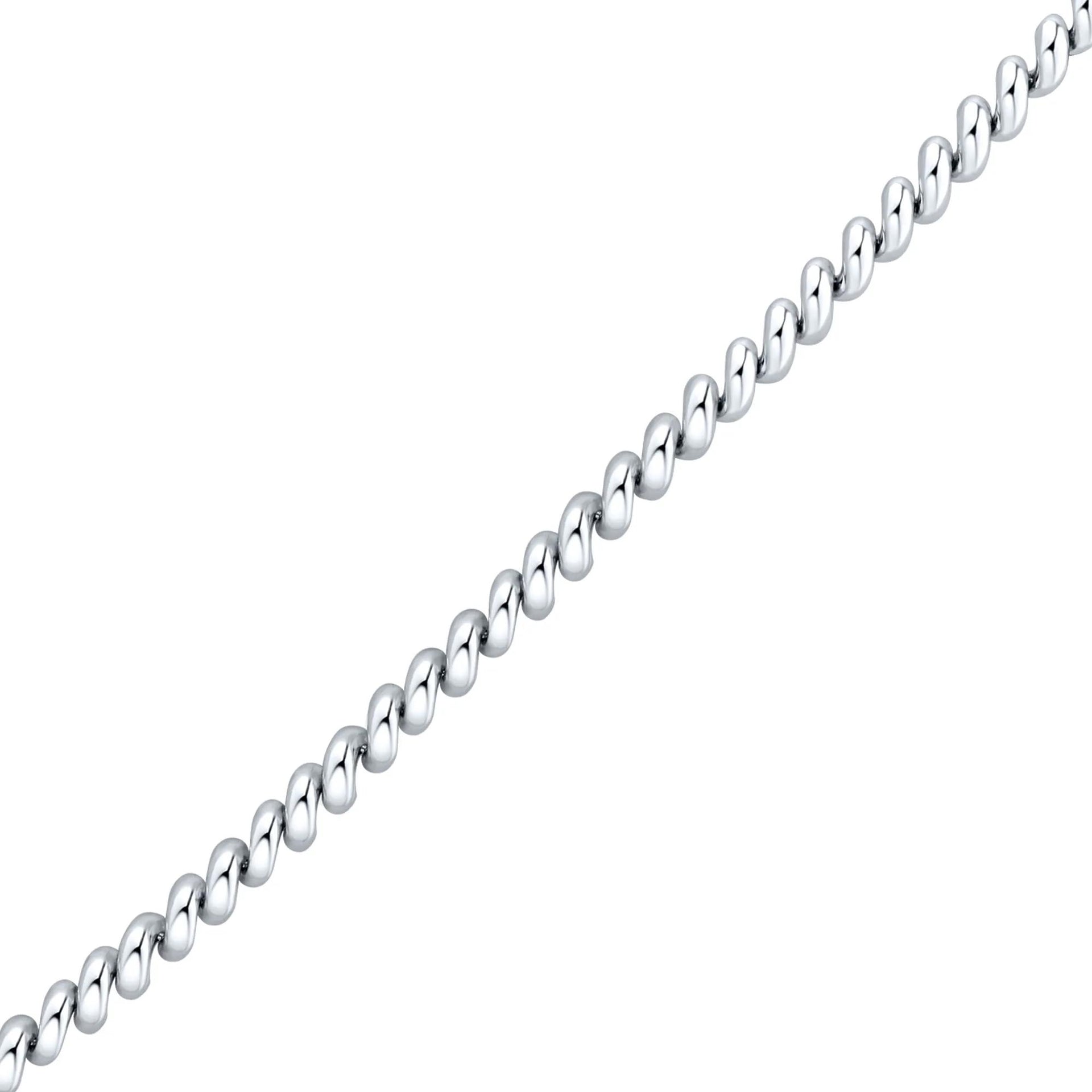 San Marco Chain Necklace .925 Sterling Silver White Size 18"