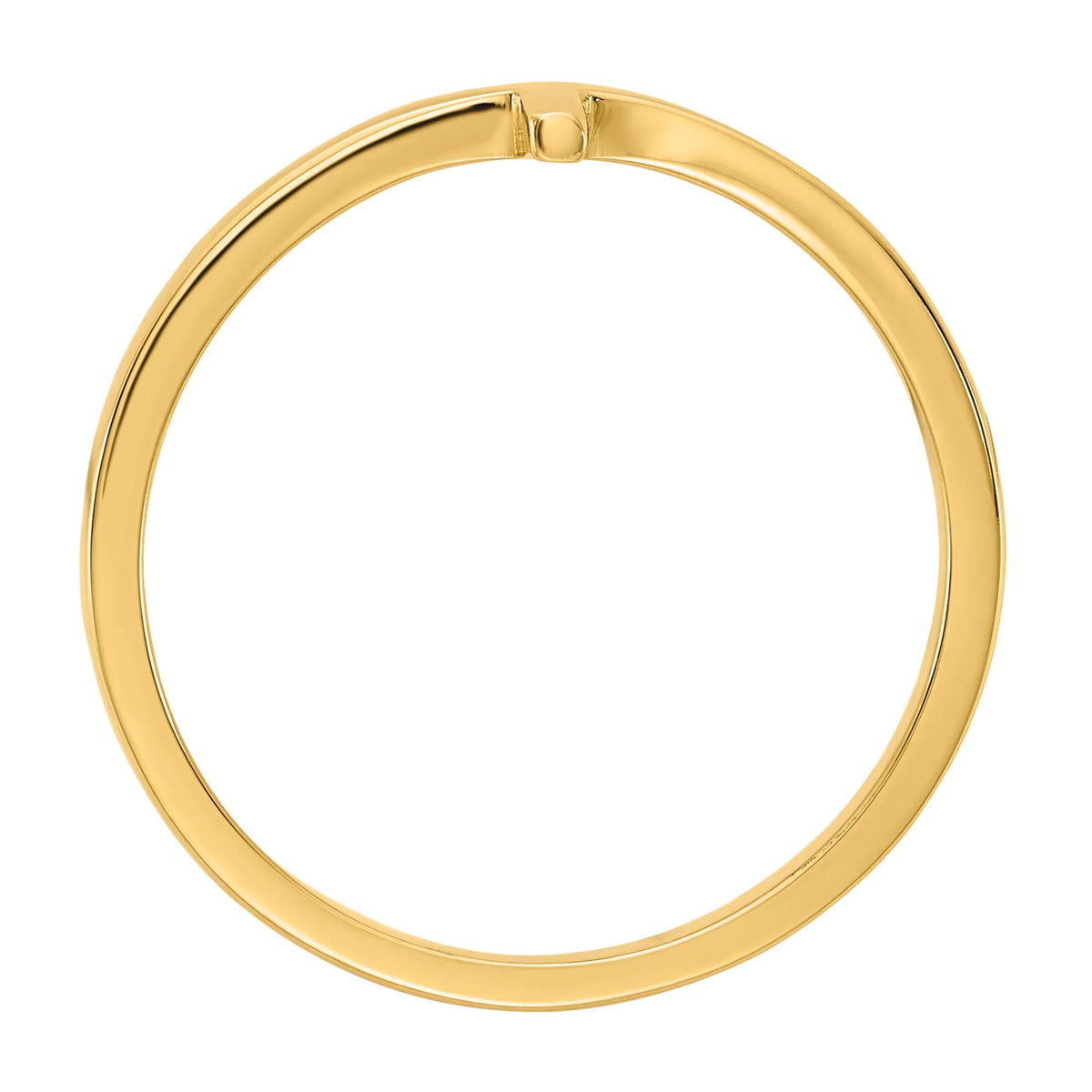 Sideways Cross Ring 14K Yellow Gold Size 5