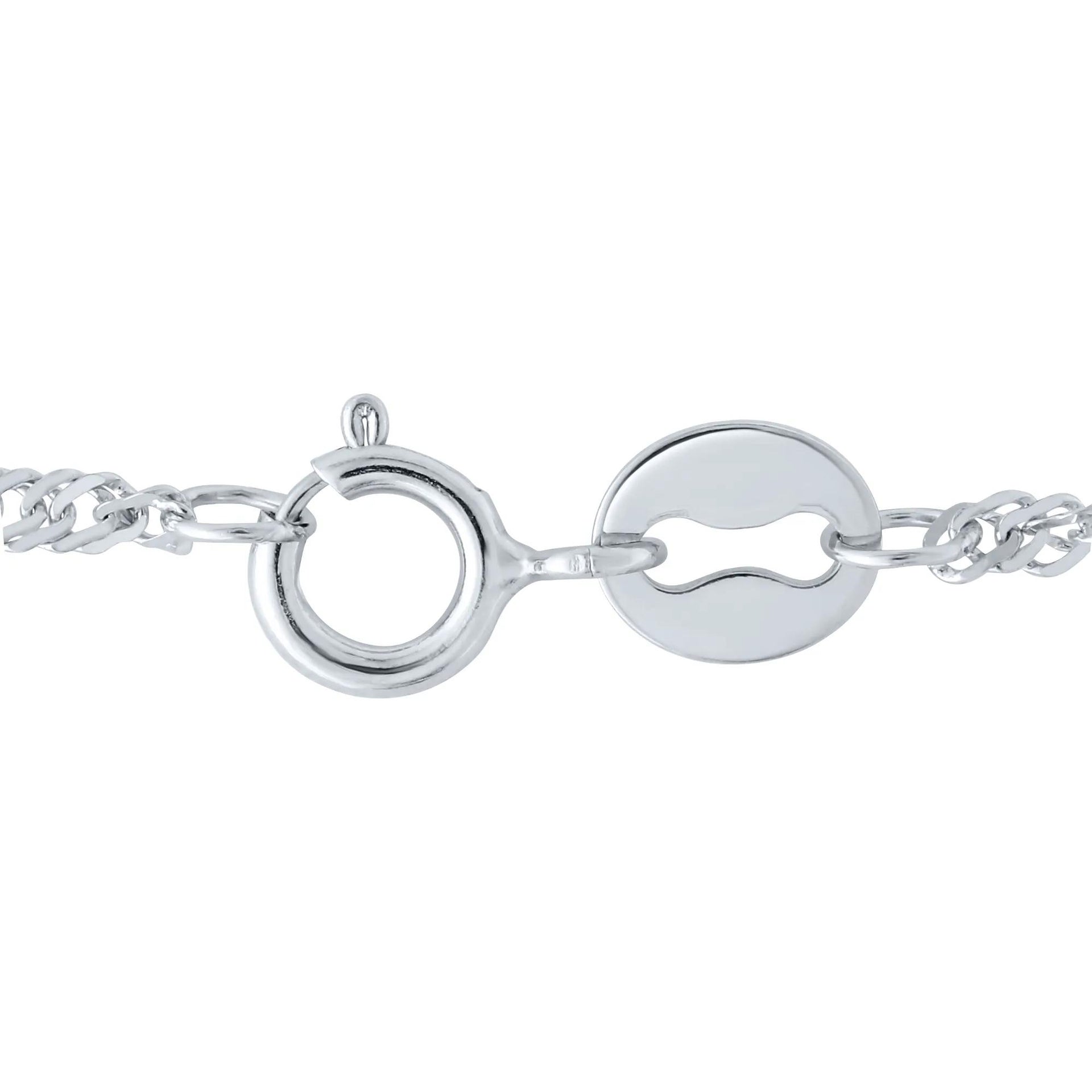 Solid Singapore Chain 14K White Gold Necklace Size 18"