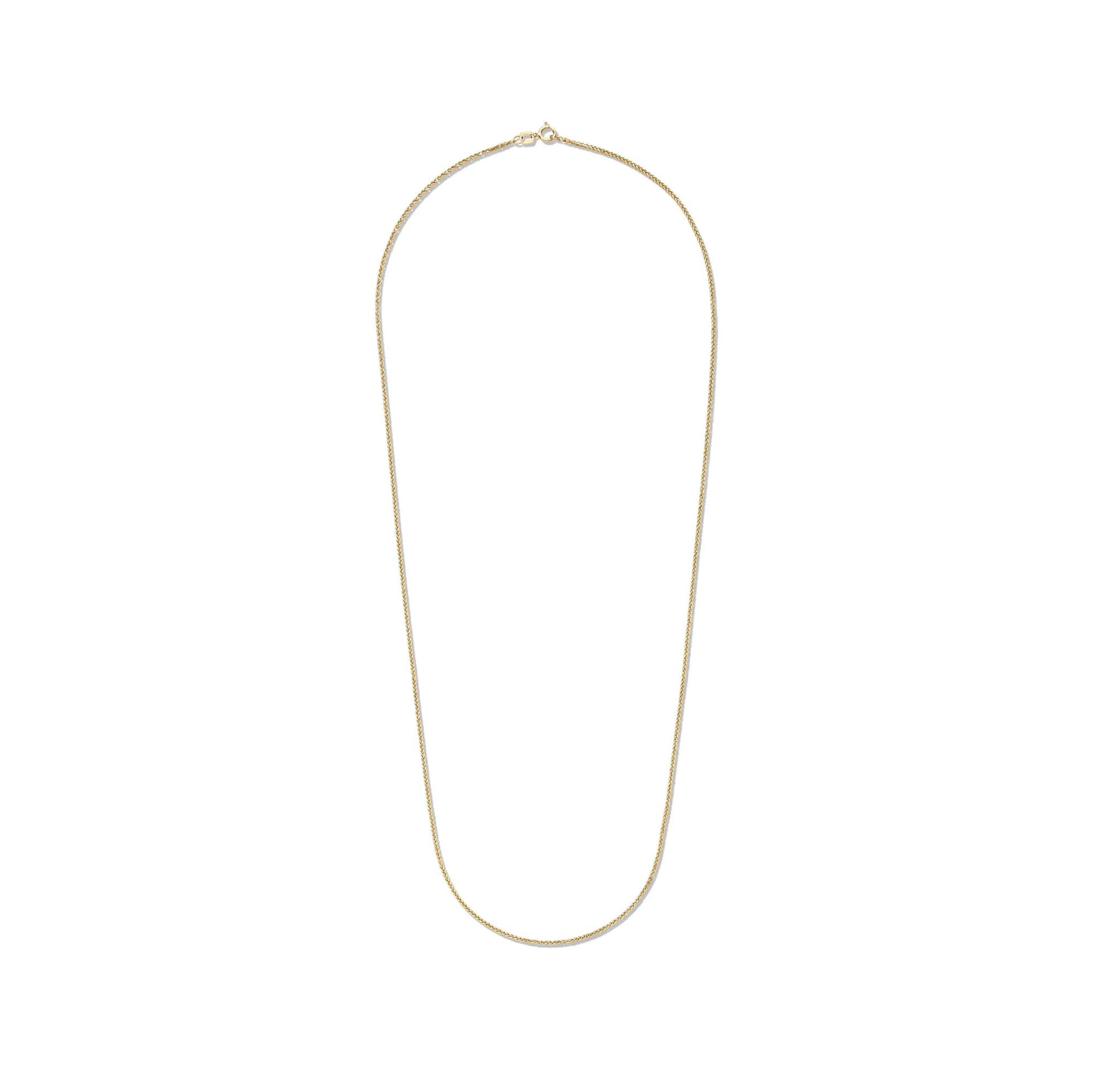 Square Dimensional Chain 14K Yellow Gold Necklace Size 20"