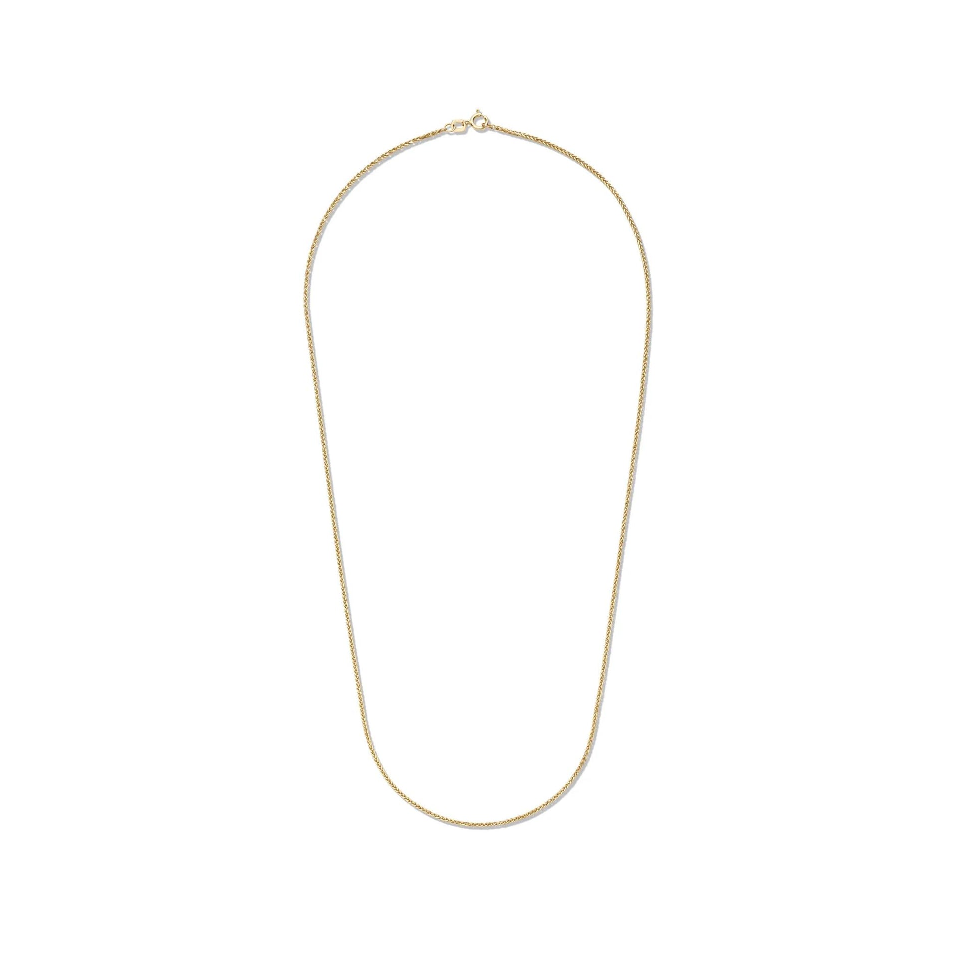 Square Dimensional Chain 14K Yellow Gold Necklace Size 18"