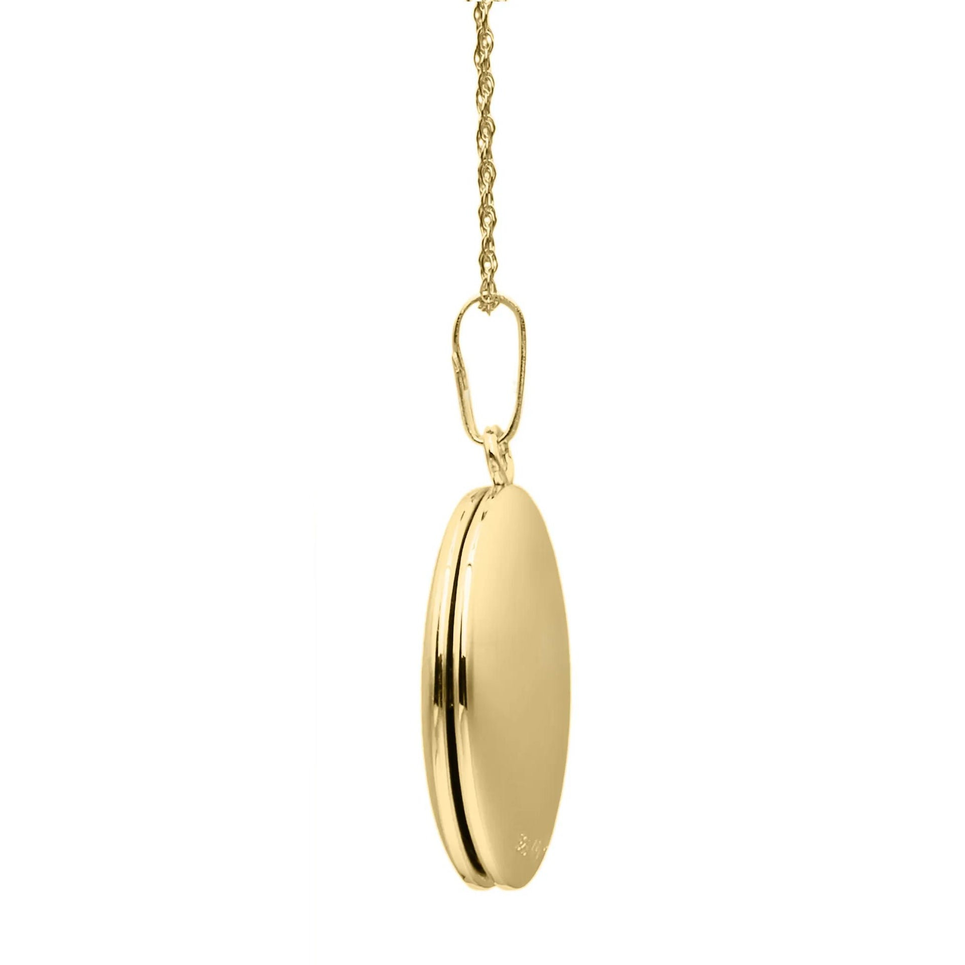Tree of Life Locket Necklace 14K Yellow Gold Size 18"