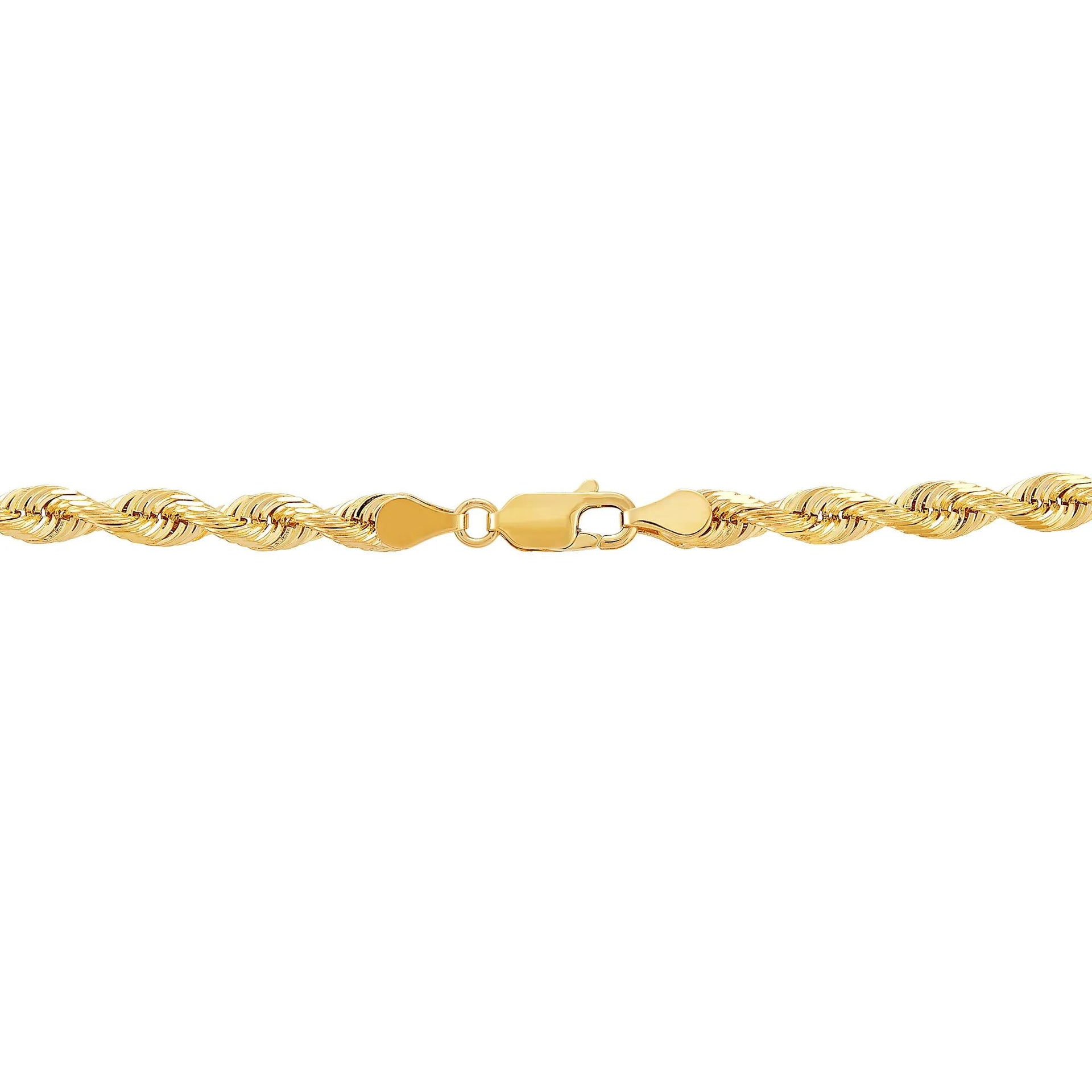 Silk Rope Chain 14K Yellow Gold Necklace Size 20"