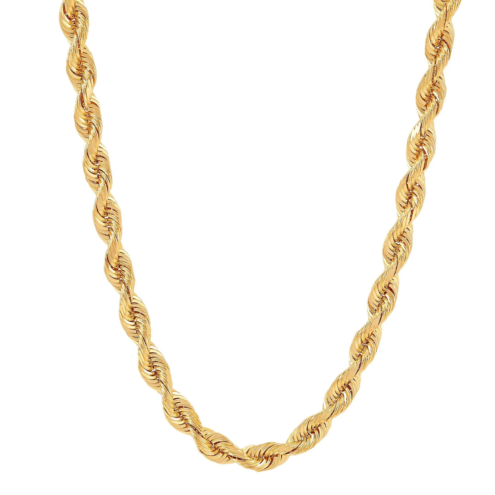 Silk Rope Chain 14K Yellow Gold Necklace Size 20"